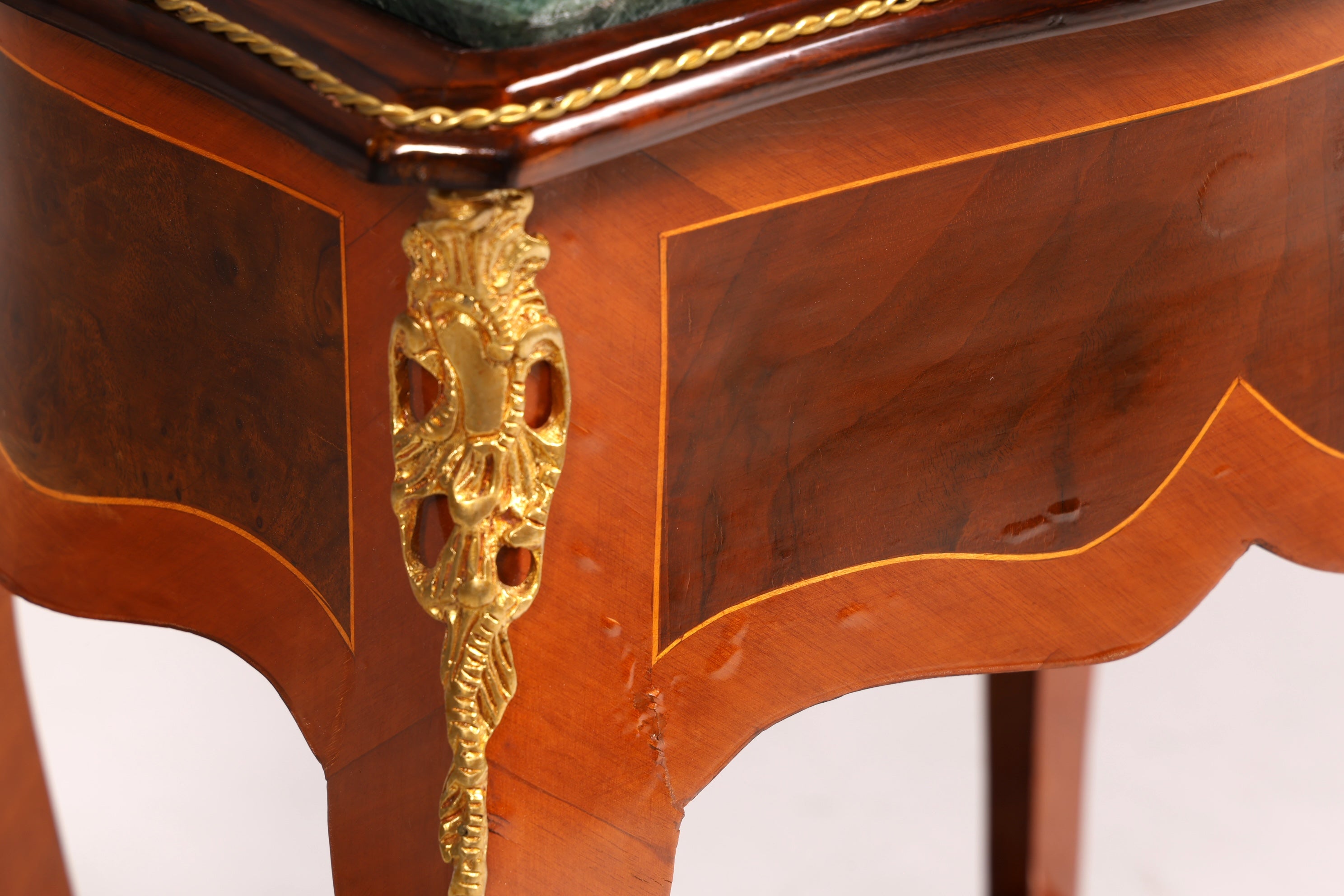 Dreamy Louis XV side table, Baroque style, marble console table, chest of drawers, telephone table
