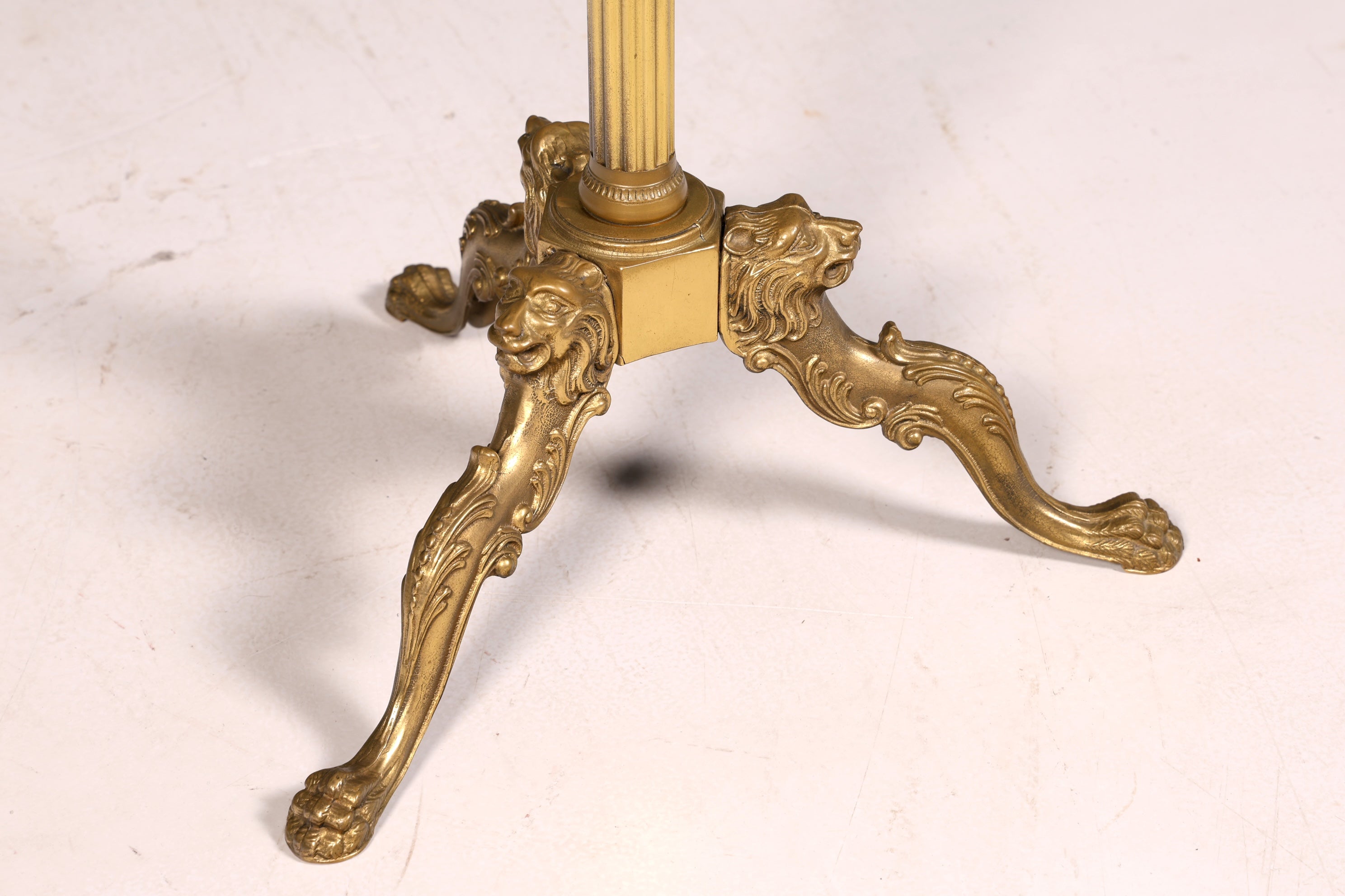 Ornate Art Nouveau brass coat rack with clothes hooks, antique hallway coat stand