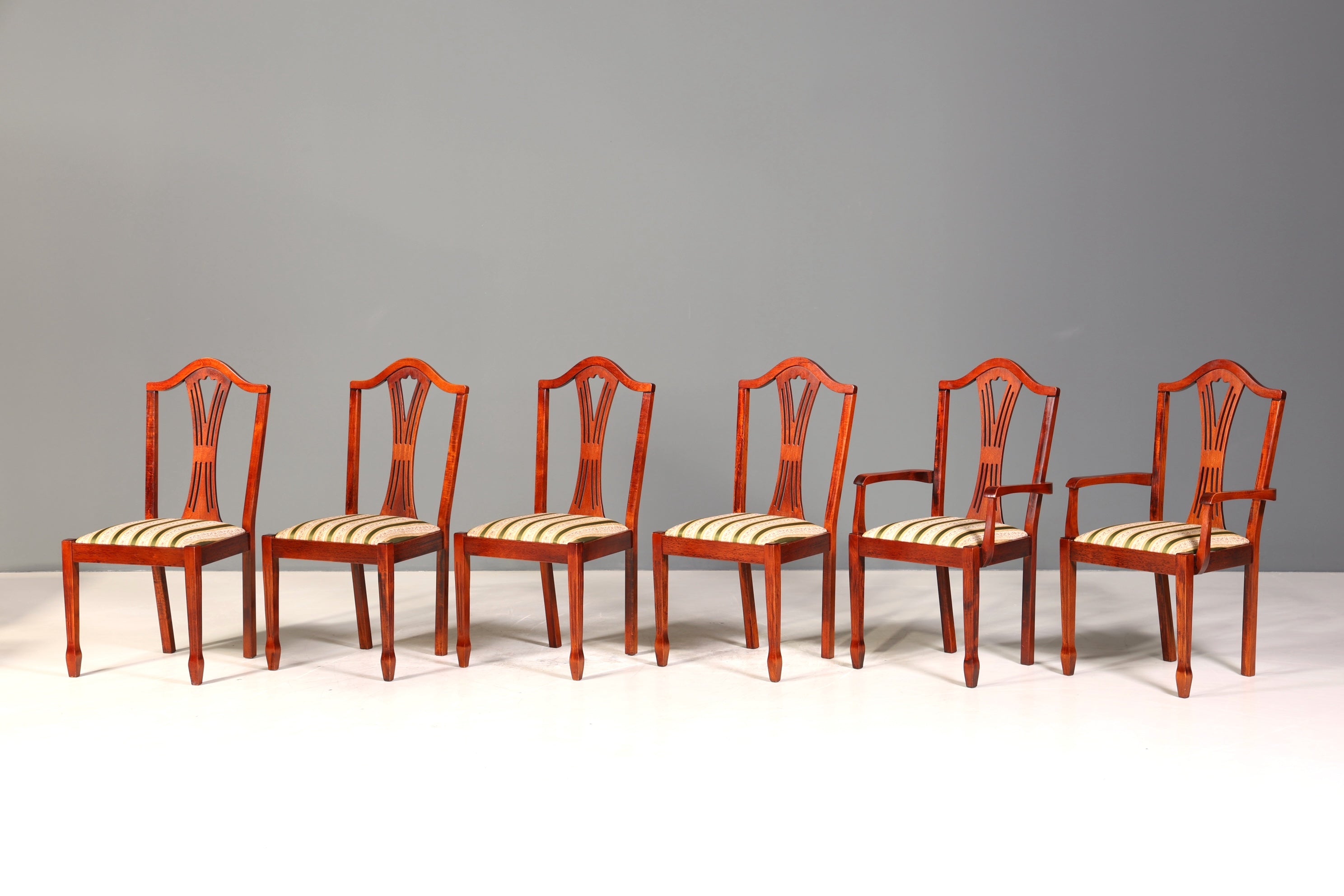 6x Edle Englische Stühle Englisch Dining Chairs Antik 60er Jahre Küchenstühle Stuhlset