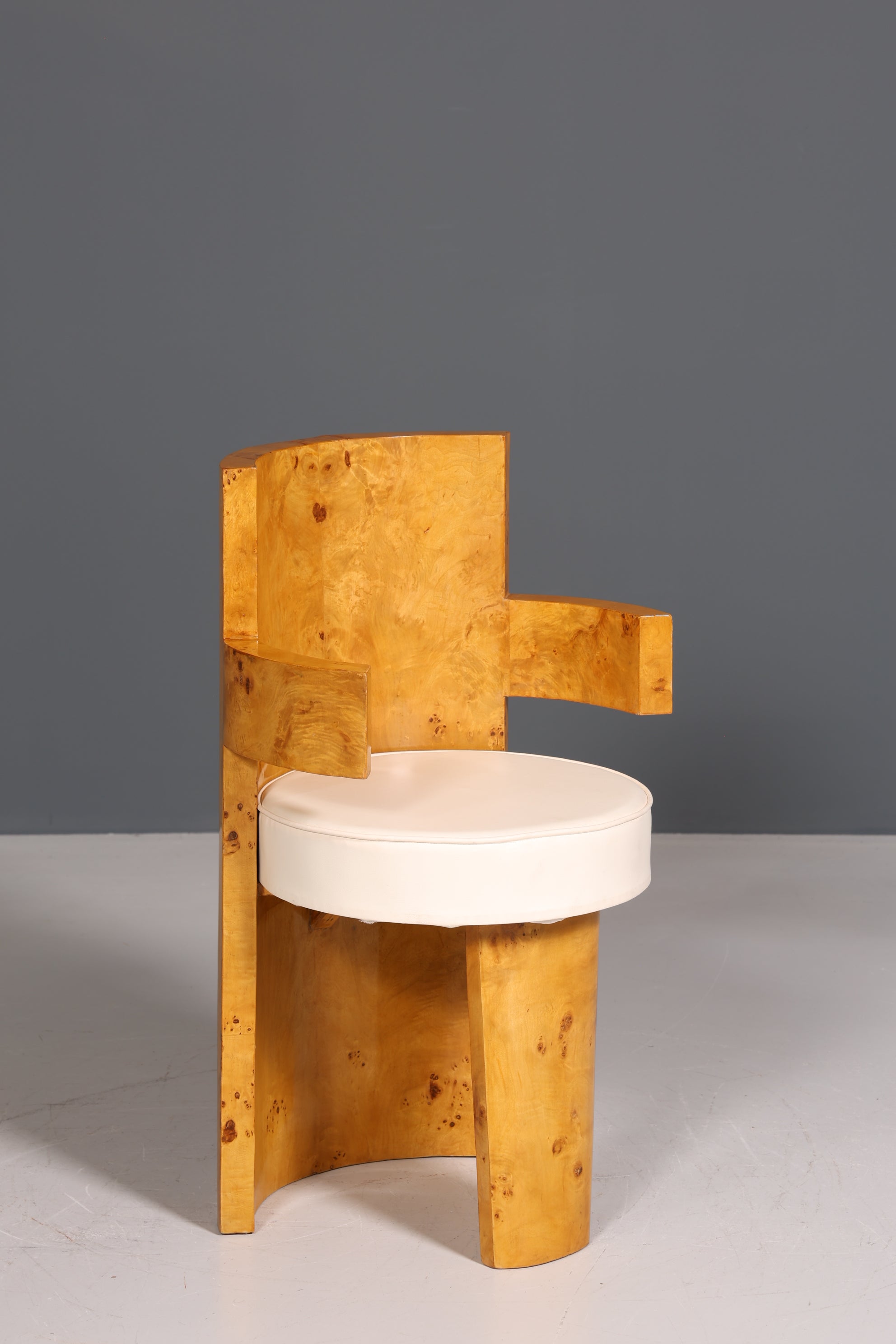 Aussergewöhnlicher Art Deco Design Stuhl Biedermeier Stil Sekretär Stuhl Birke Esszimmer Stuhl