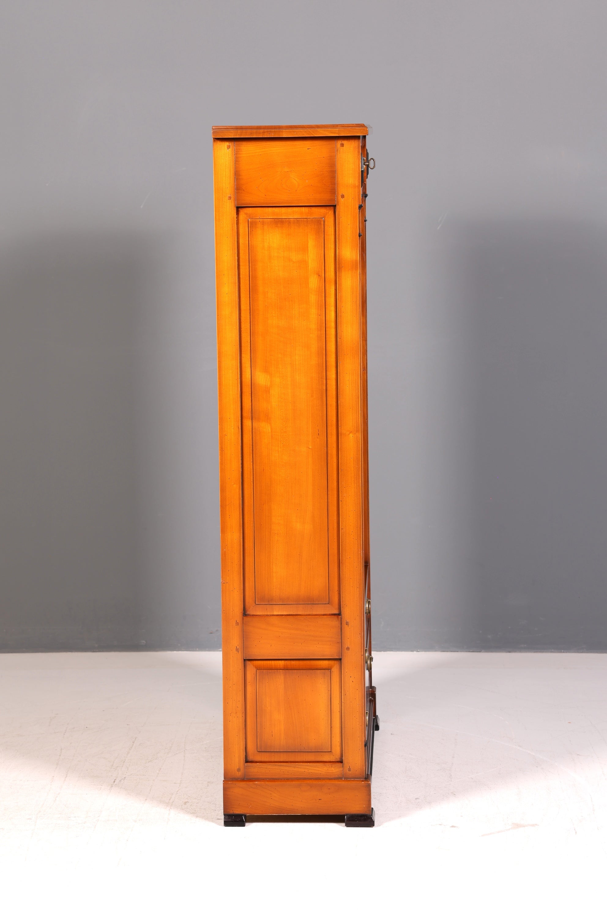 Edles Ebanart Bücherregal Kirschholz Italienisch Premium Massiv Holz Regal Antik Stil Bücherschrank Vintage Made in Italy