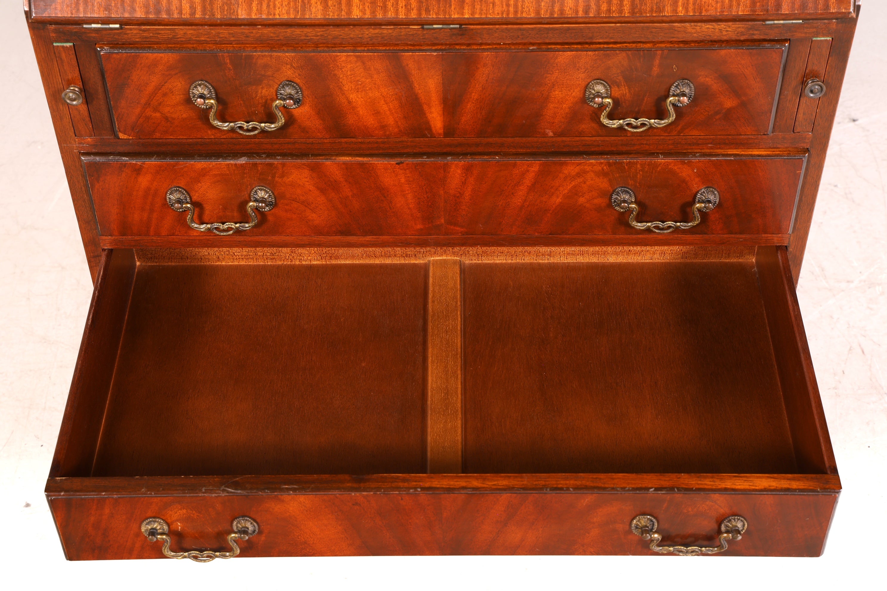 G394 Finish cm Wunderschöner Englischer Sekretär Büro Aufsatzsekretär Antik 60S Vitrinen Schrank UK (Kopie)