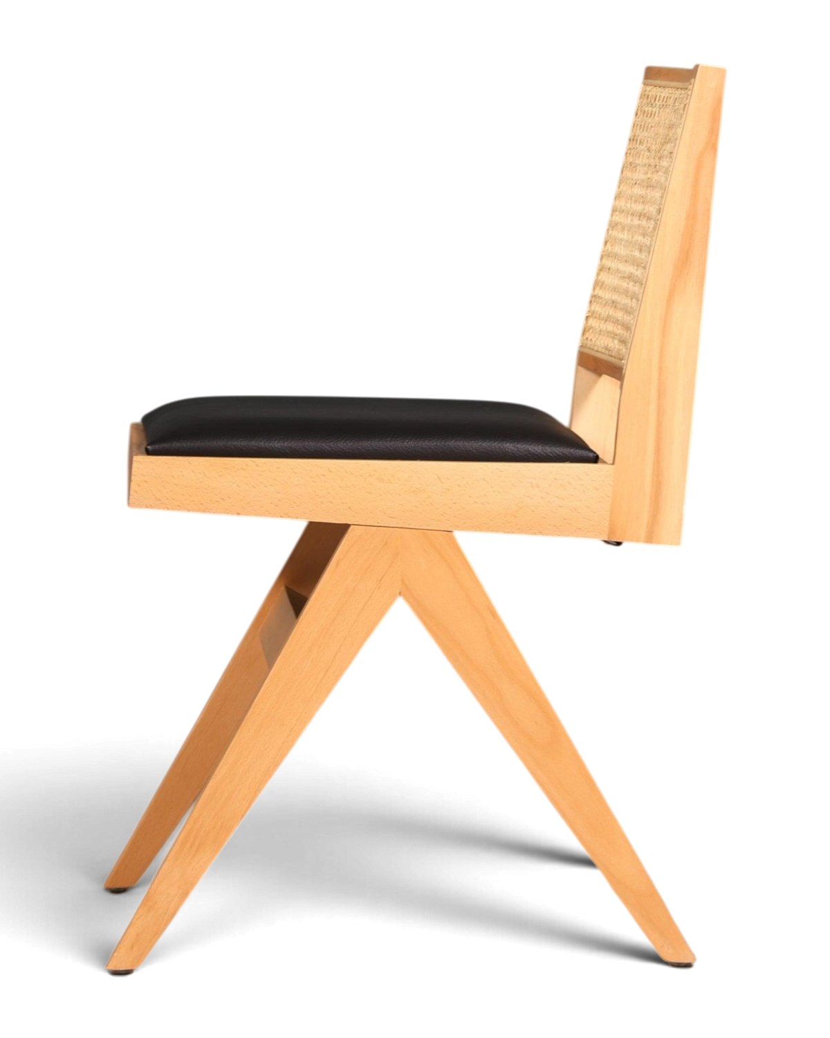 Sehr Edler Korbgeflecht Stuhl "Vienna Wood" Bauhaus Relax Esszimmer Stuhl Lounge Chair Küchenstuhl