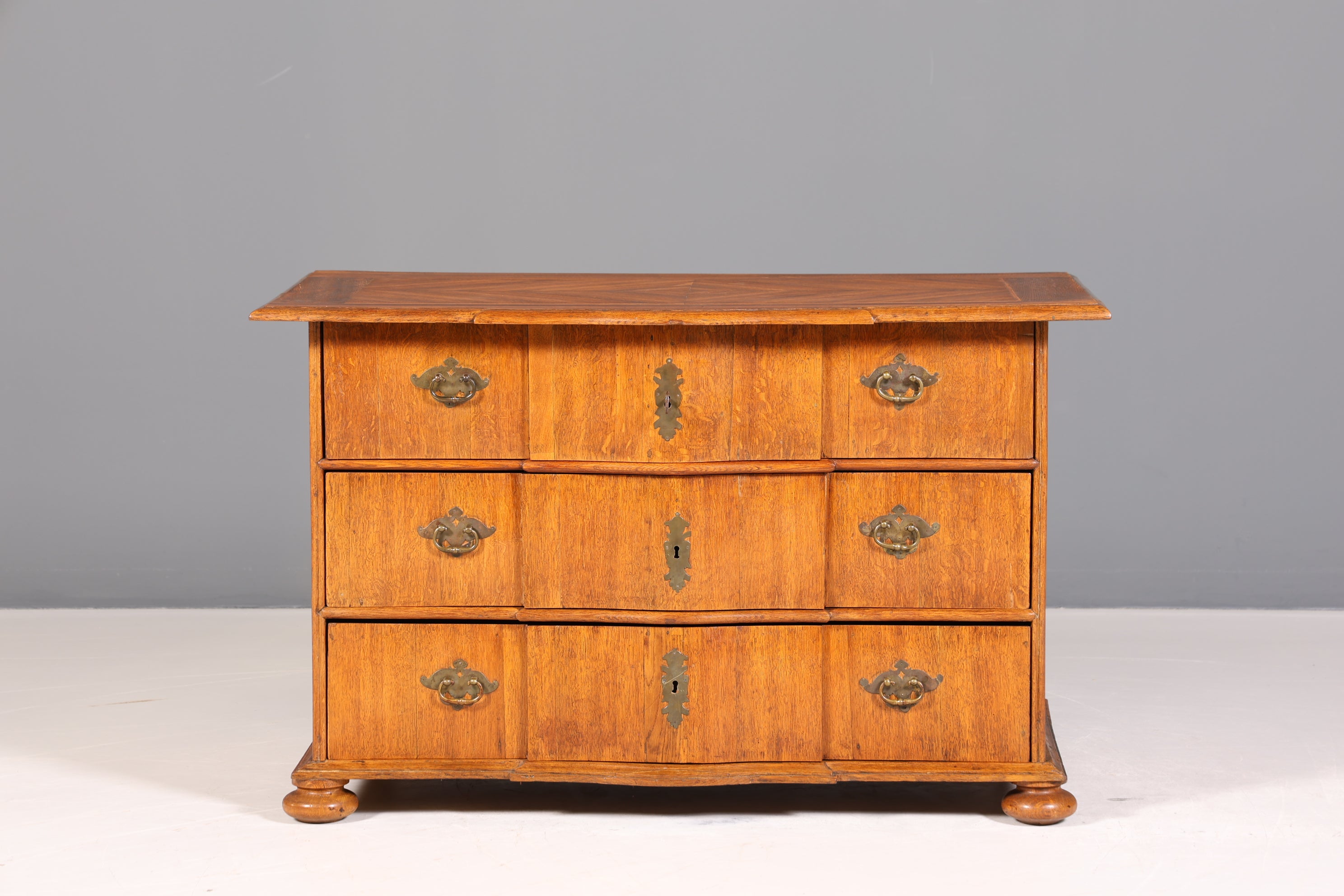 Edle Original Barock Kommode um 1800 Sideboard Antik massiv Holz Eiche Schubladenkommode