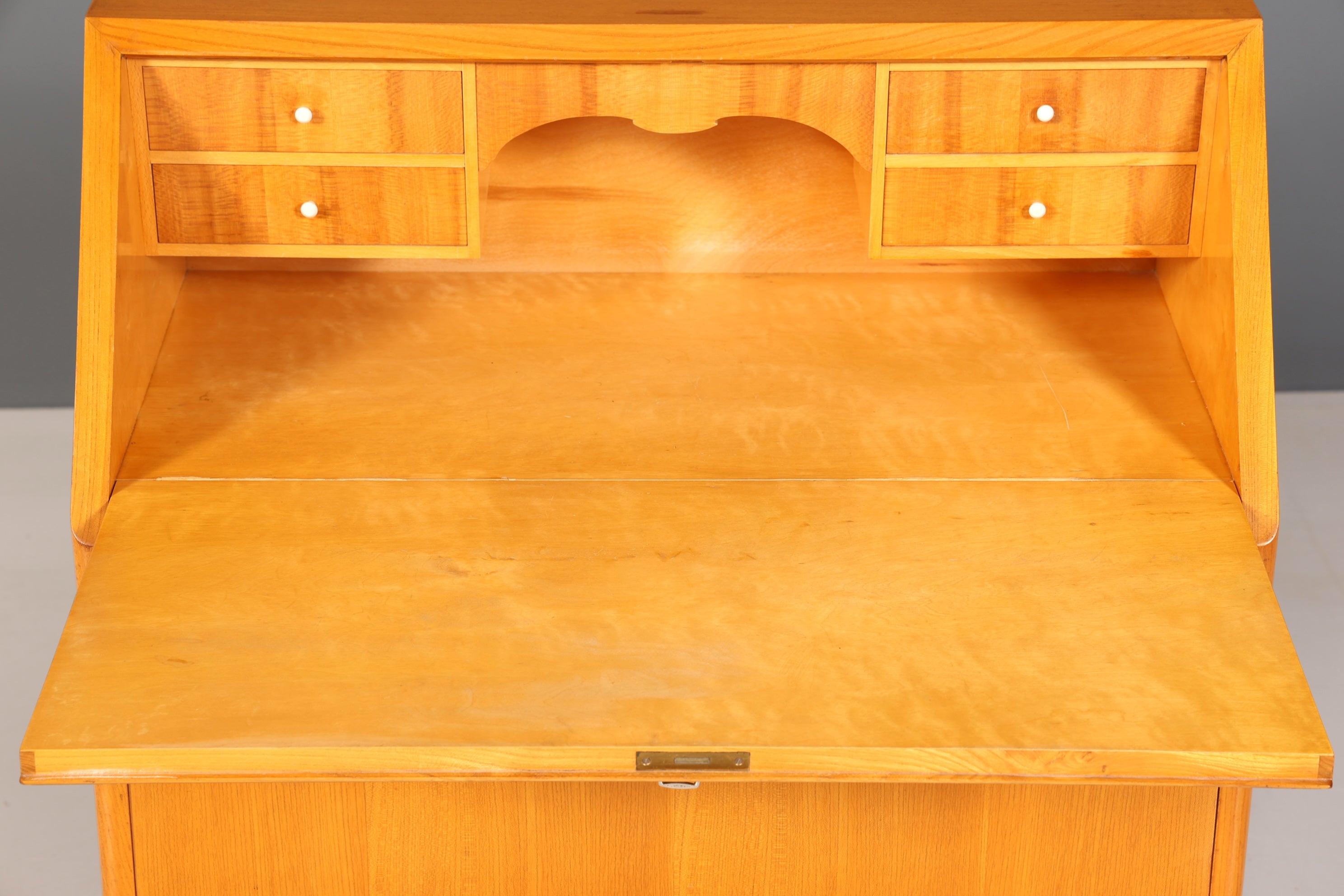 Schlichter Sekretär im Biedermeier Stil um 1930 echt Holz Schreibmöbel Kommode