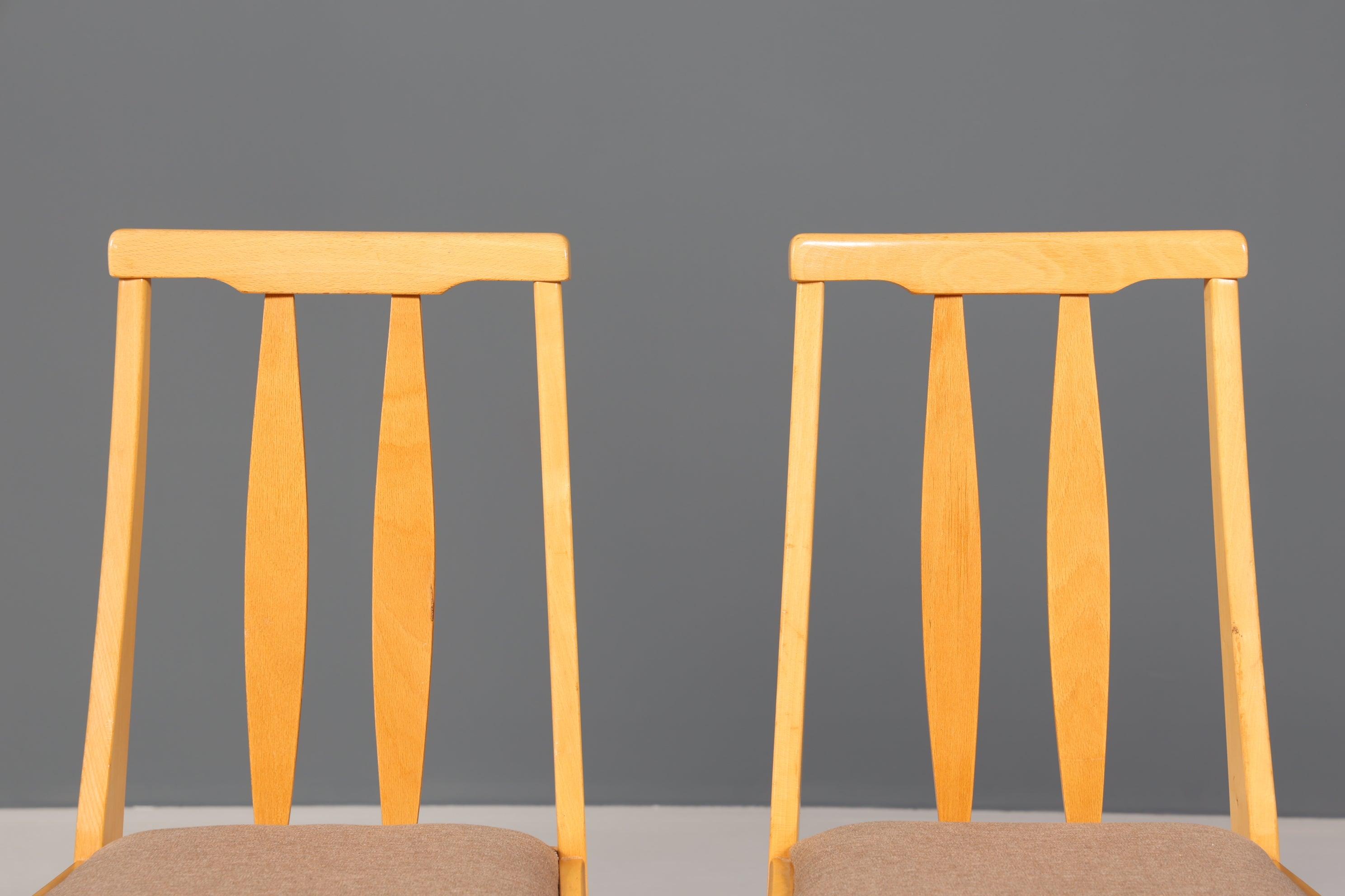 2x Schlichte Mid Century Stühle Retro Stuhlset Danish Design Küchenstühle Esszimmer Stühle