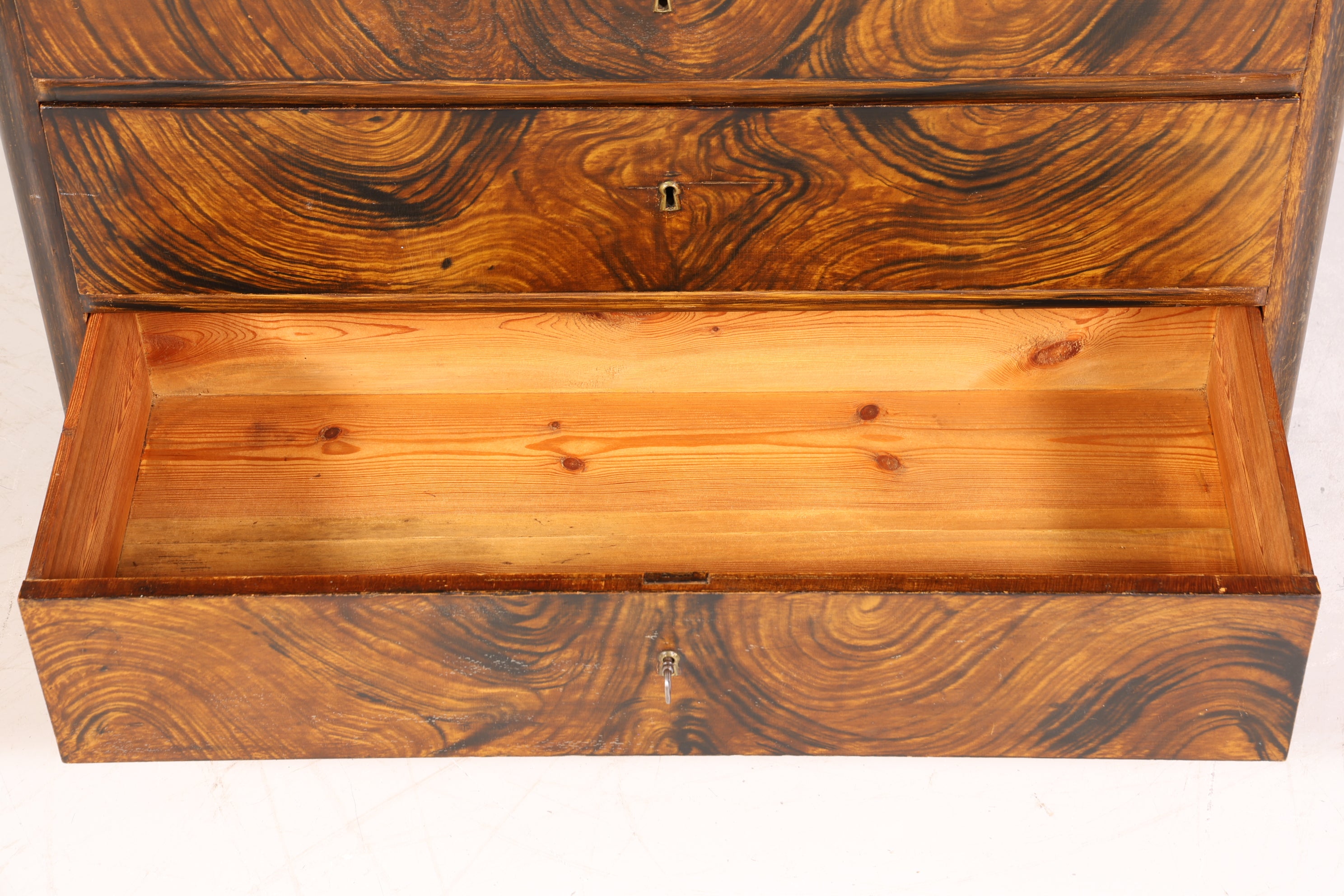 Stilvoller Biedermeier Sekretär Vertiko Antik Kommode Louis Philippe Schreibkommode