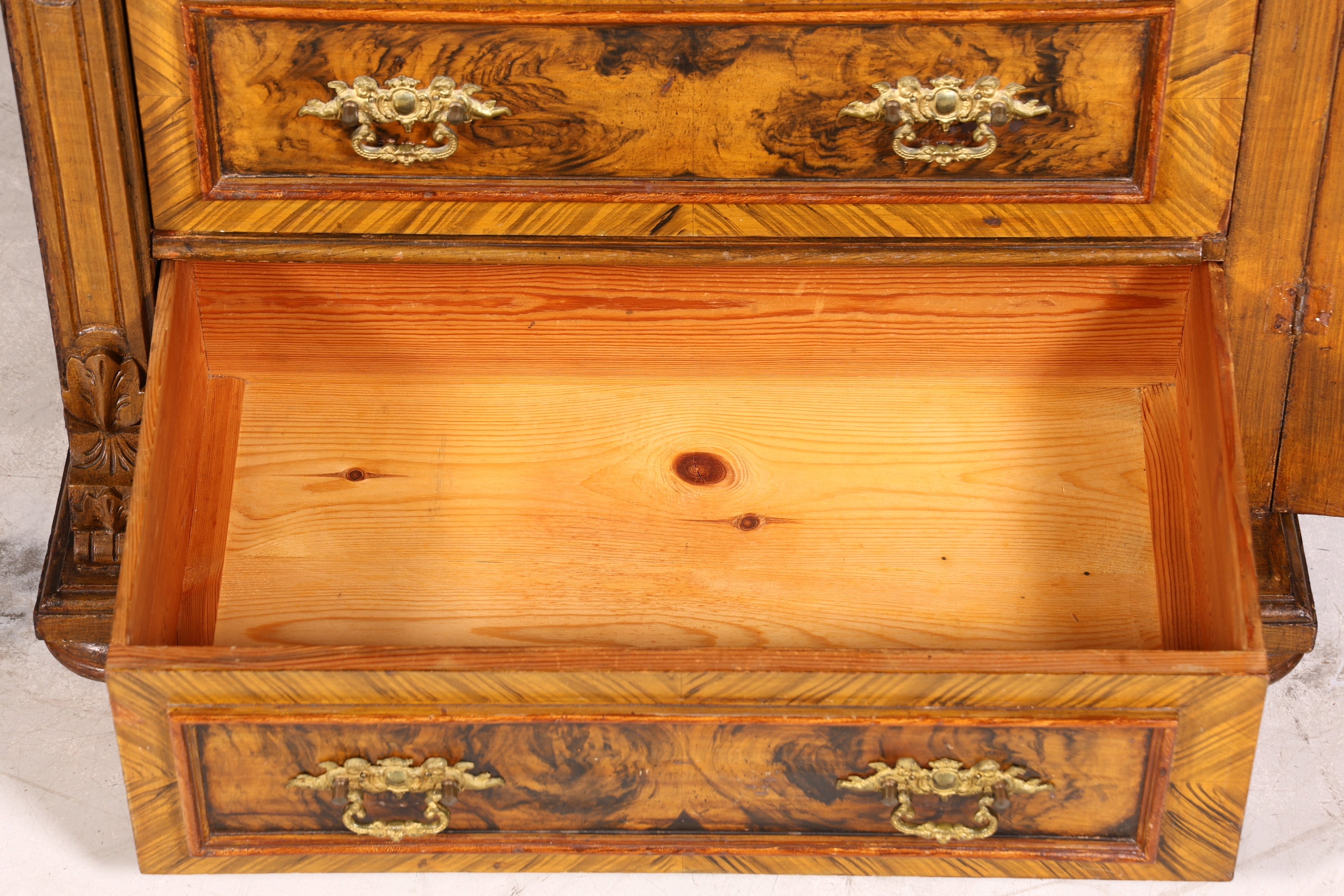 Traumhaftes Gründerzeit Vertiko Jugendstil Schrank Antik Highboard Kommode Schubladenkommode