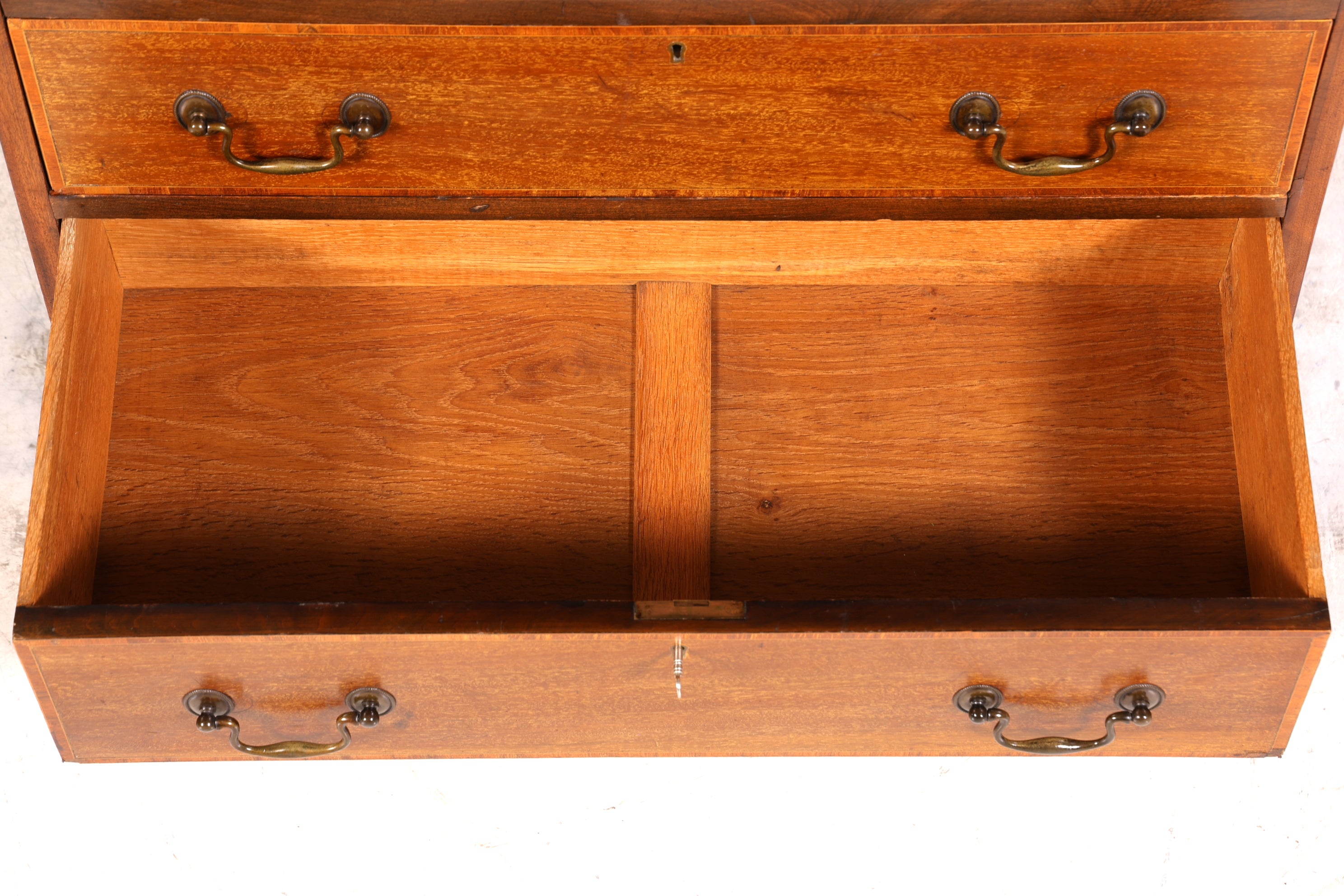 Stilvoller Englischer Sekretär Büro Aufsatzsekretär Antik 60S Vitrinen Schrank UK