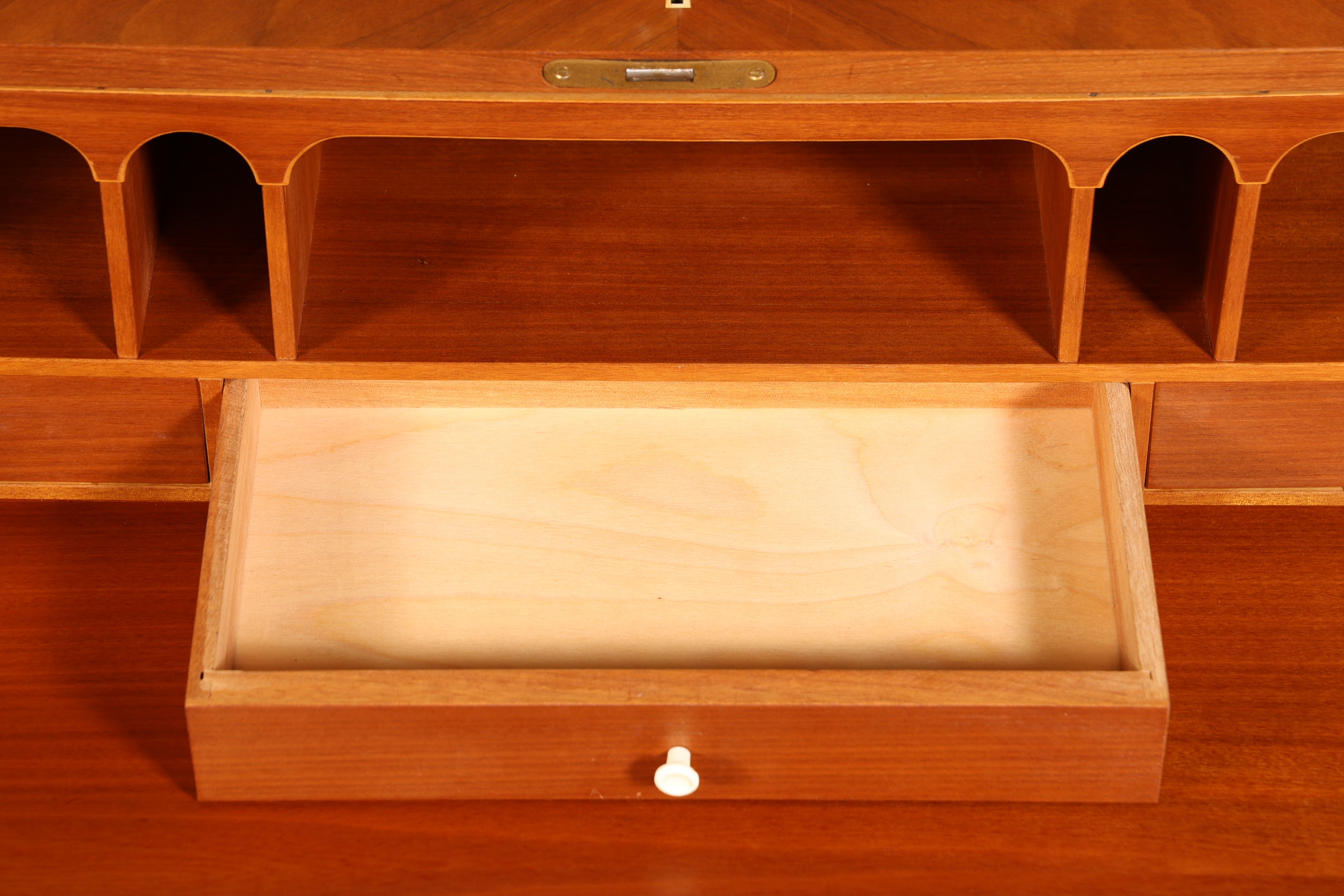 Traumhafter Mid Century Rollladen Sekretär echt Holz Büro Schrank Vintage Schreibkommode