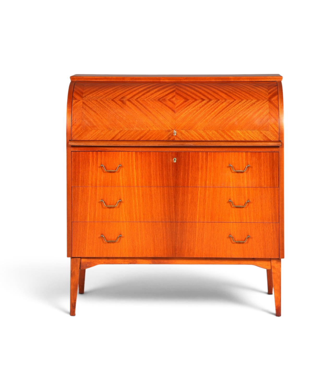 Wunderschöner Mid Century Rollladen Sekretär echt Holz Büro Schrank Vintage Schreibkommode