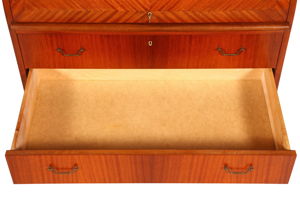 Wunderschöner Mid Century Rollladen Sekretär echt Holz Büro Schrank Vintage Schreibkommode
