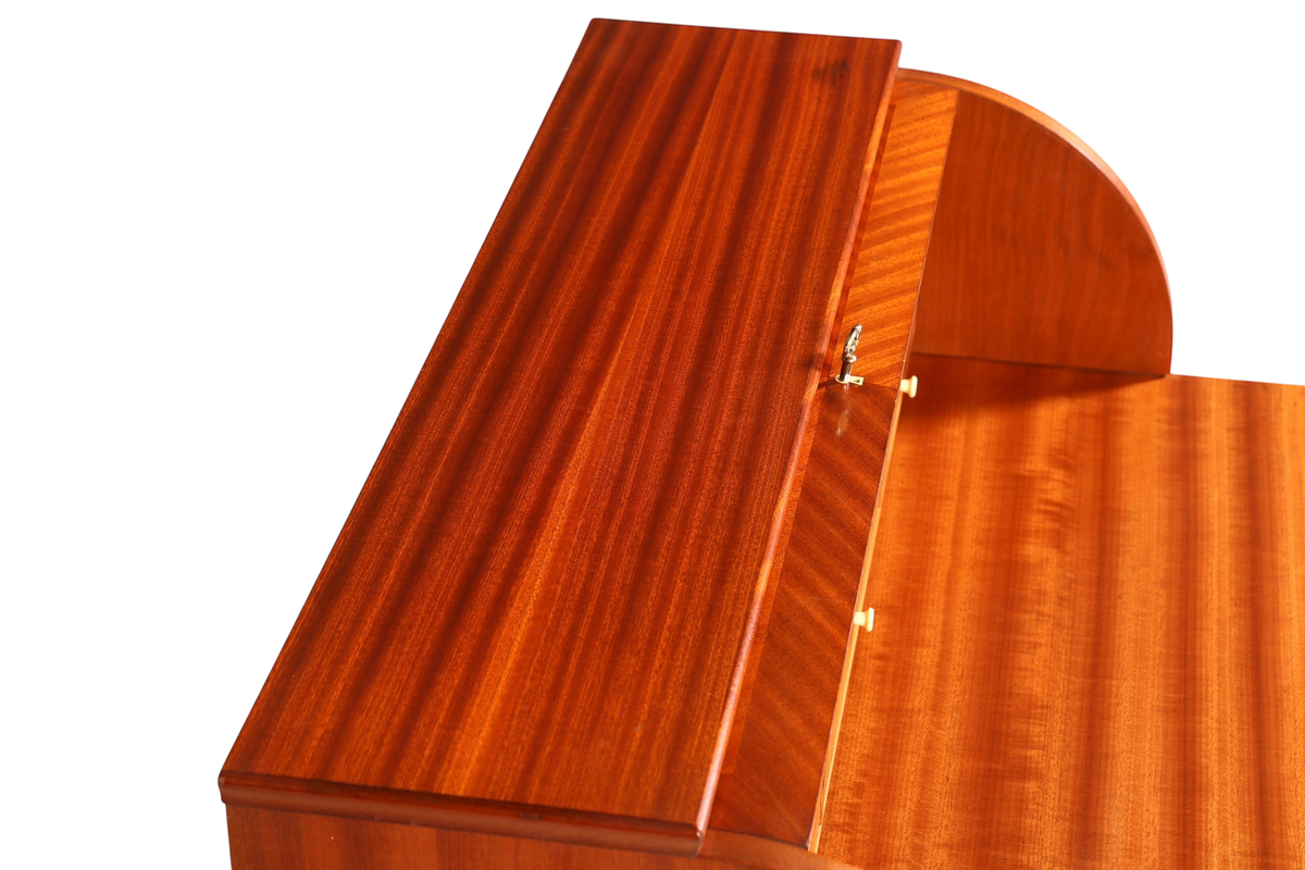 Wunderschöner Mid Century Rollladen Sekretär echt Holz Büro Schrank Vintage Schreibkommode