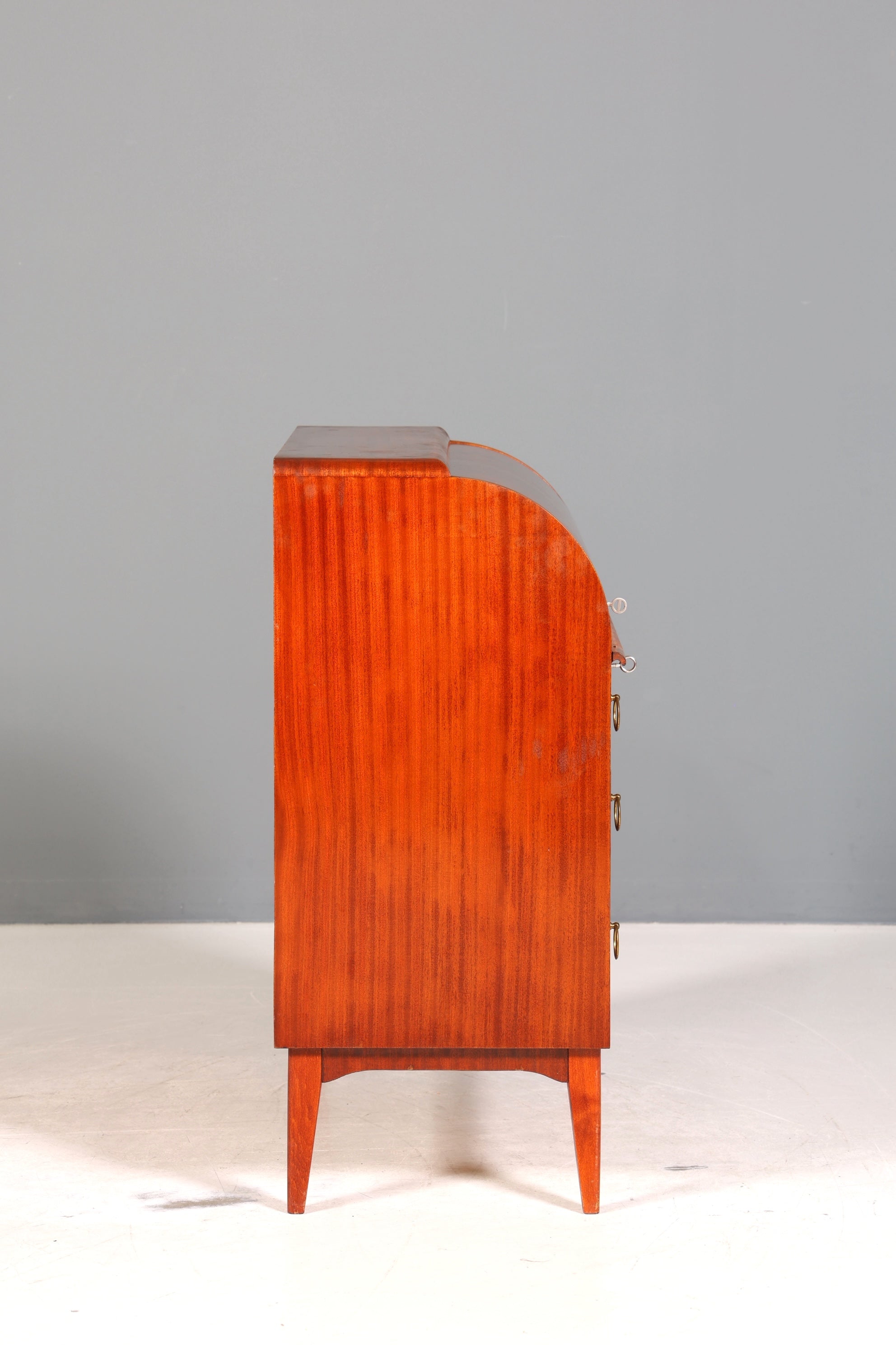 Traumhafter Mid Century Rollladen Sekretär echt Holz Büro Schrank Vintage Schreibkommode