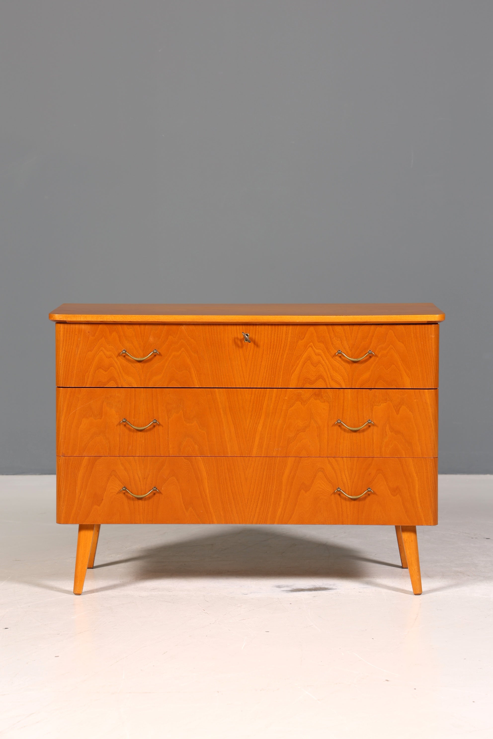 Schlichte Mid Century Kommode Vintage Flur Kommode 60s Schubladenkommode