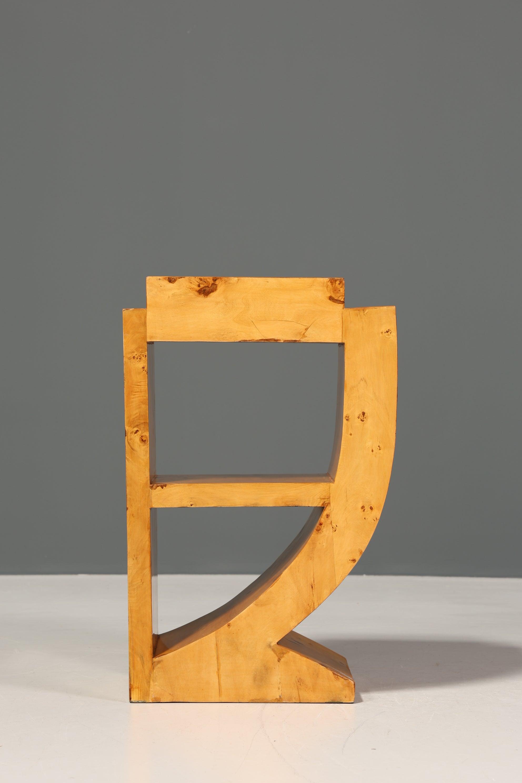 2x Wunderschöne Art Deco Stil Beistelltische Birke Ablagetisch Set Nachttische Kommode