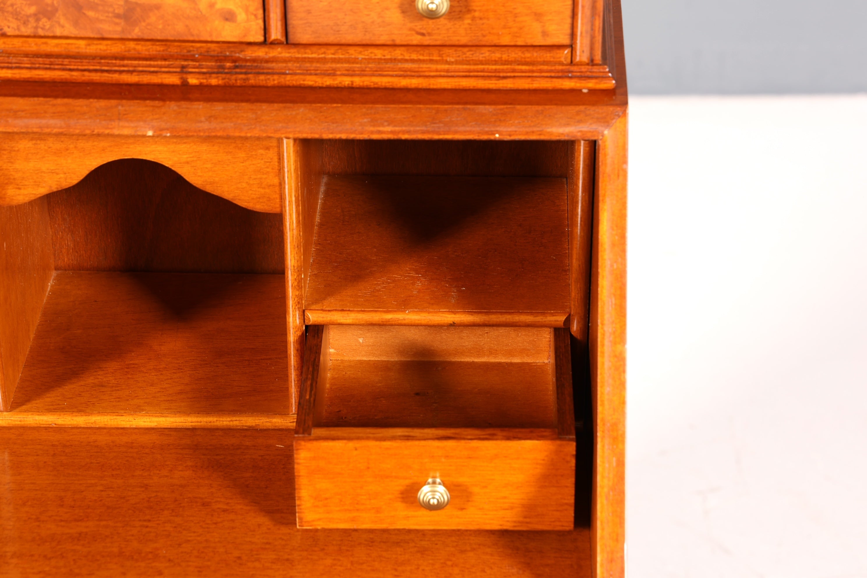 Wunderschöner Englischer Sekretär Büro Aufsatzsekretär Antik 60S Schrank UK