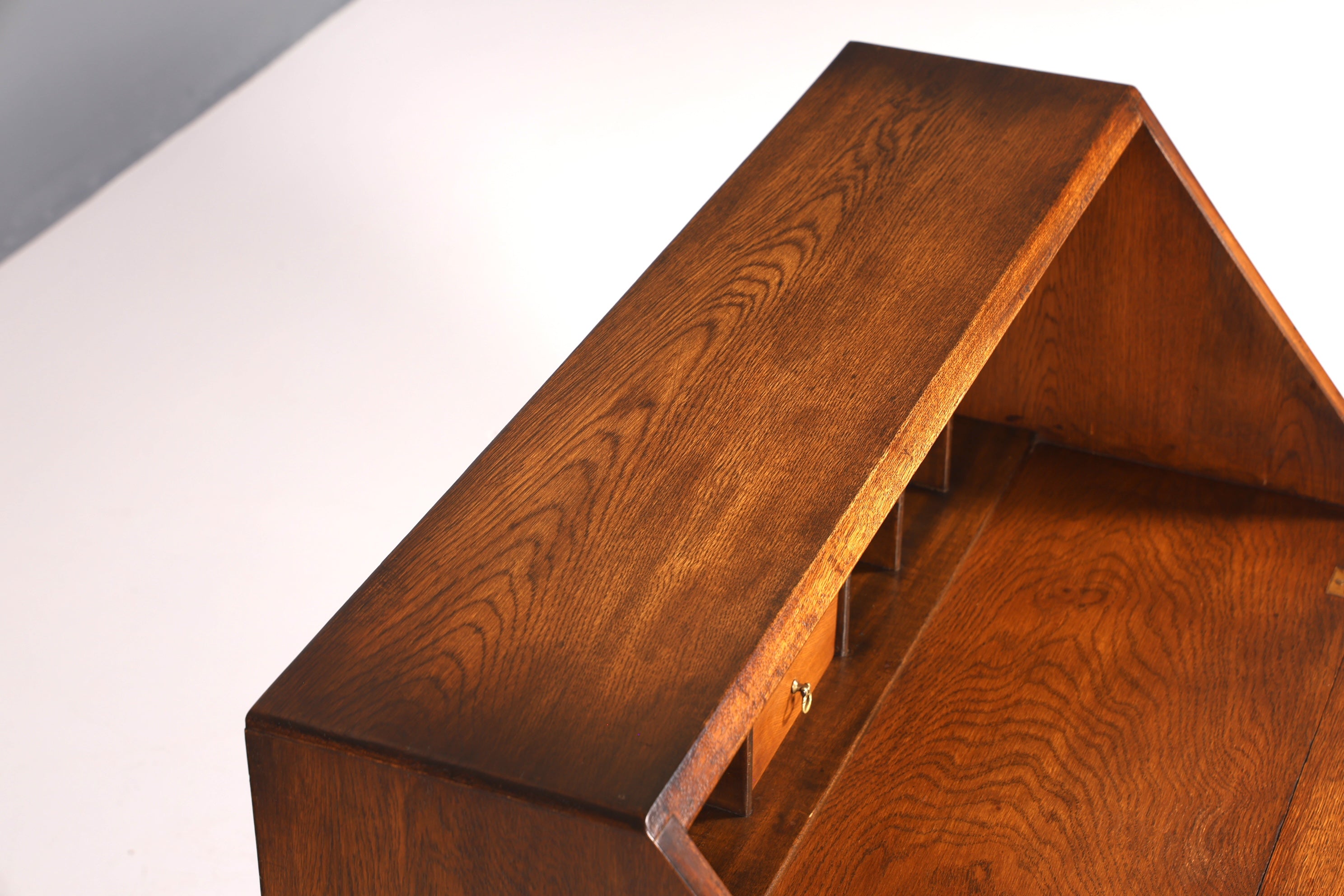 Edler Englischer Sekretär Eiche Holz Reprodux Bürotisch Bevan Funnell Office Table Schreibkommode