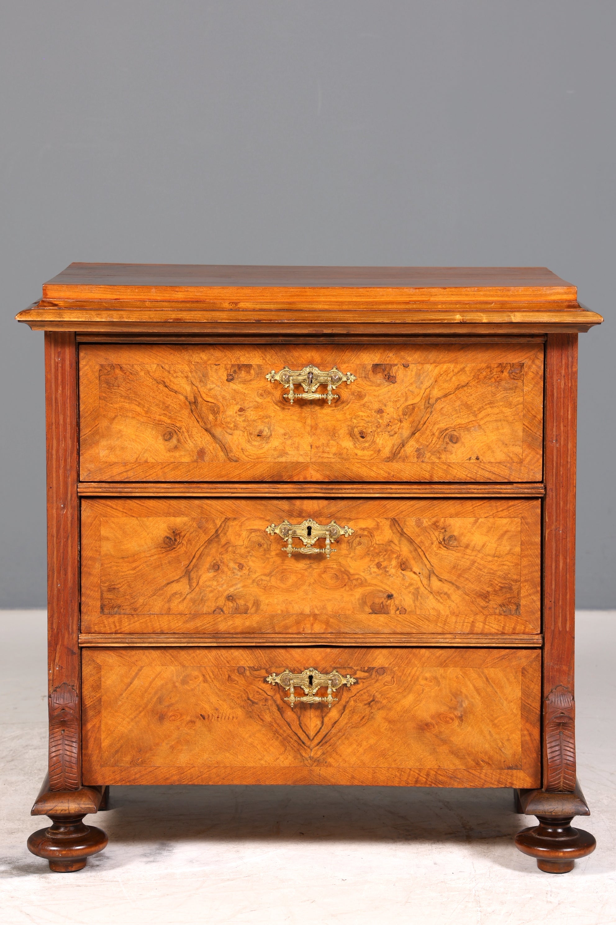 E914 Finish cm Wunderschöne Gründerzeit Kommode Louis Philippe Nussbaum Schubladen Kommode Sideboard um 1880