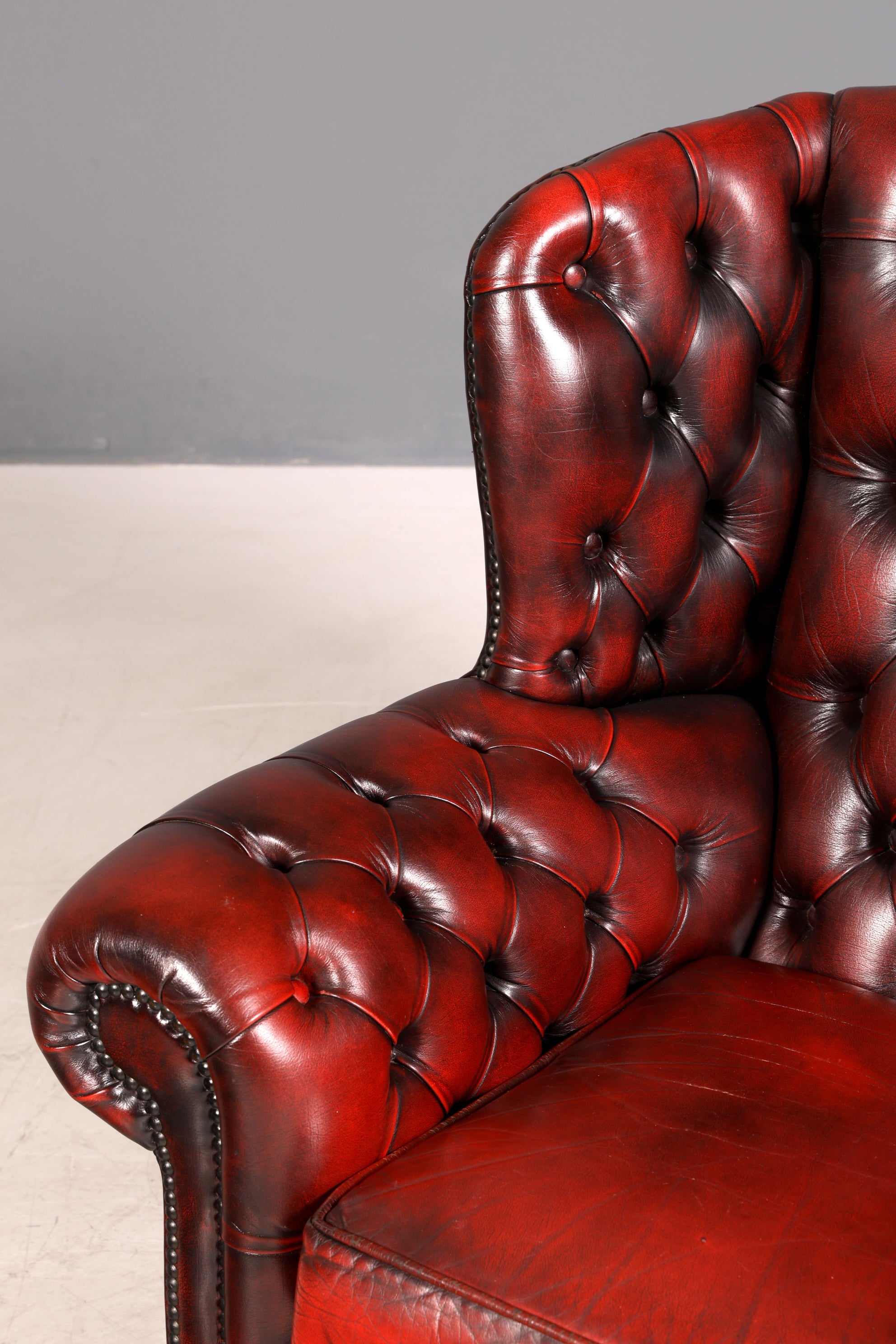G582 Finish Original Chesterfield Ohrenbacken Sessel Englisch Leder Herrensessel UK Armlehnsessel (Kopie)