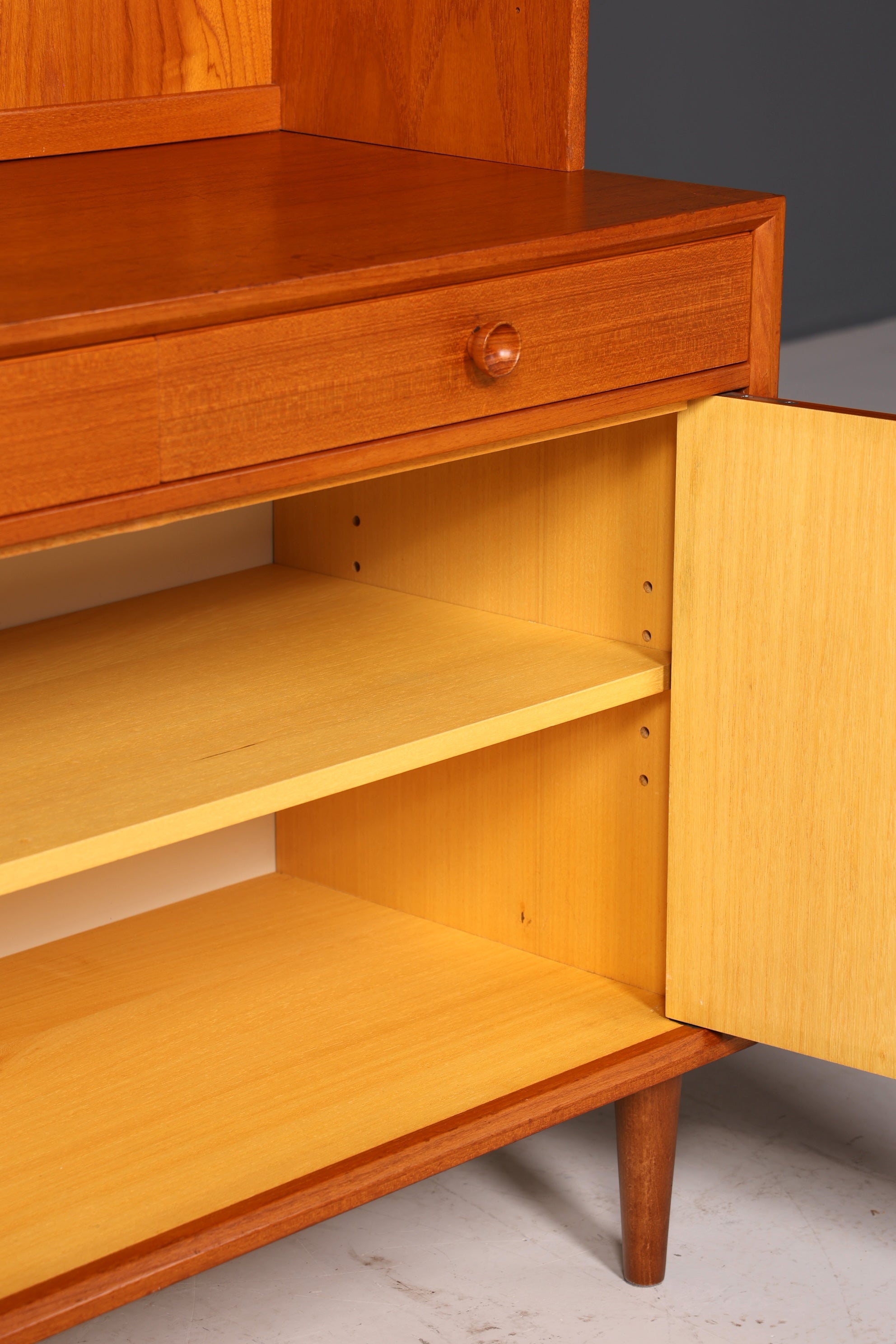 Traumhaftes Mid Century Regal Teak Holz Schrank Danish Design Retro Kommode Vintage Bücherregal 60er Jahre 2 von 2