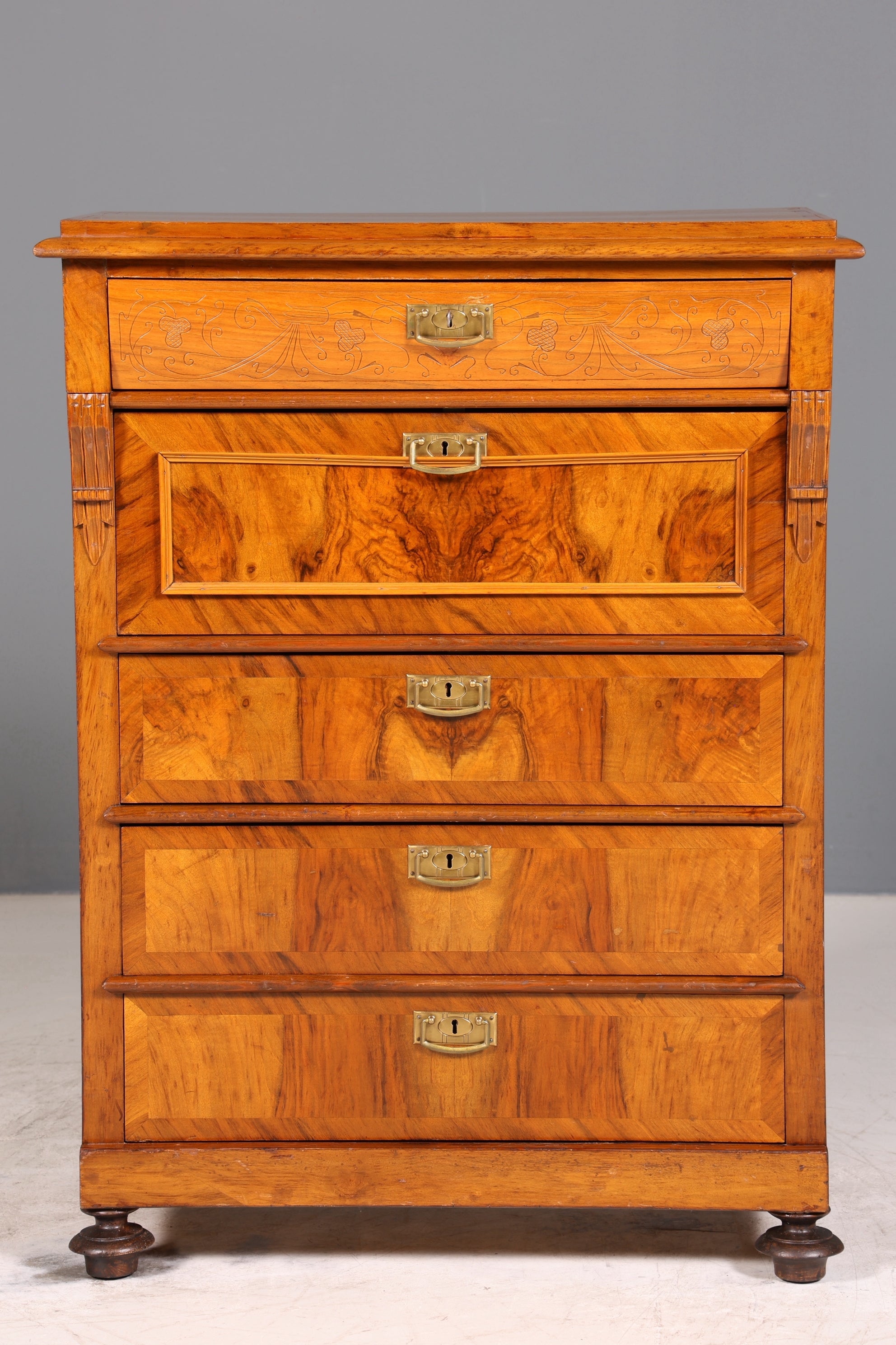 Wunderschöne Gründerzeit Kommode Jugendstil Vertiko Schubladenkommode Antik Chiffoniere Wäschekommode