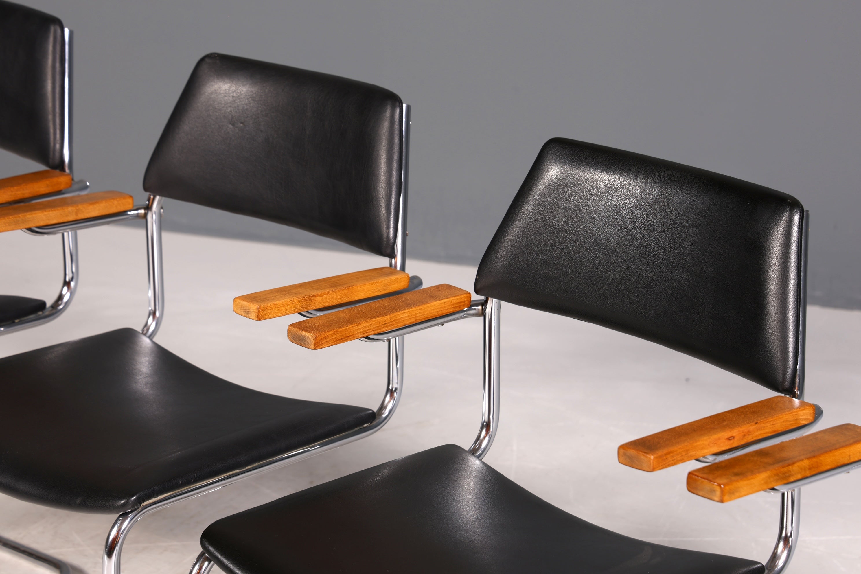 F957 Finish cm 4x Schlichte Mid Century Stühle Retro Stuhlset Danish Design Küchenstühle Esszimmer Stühle