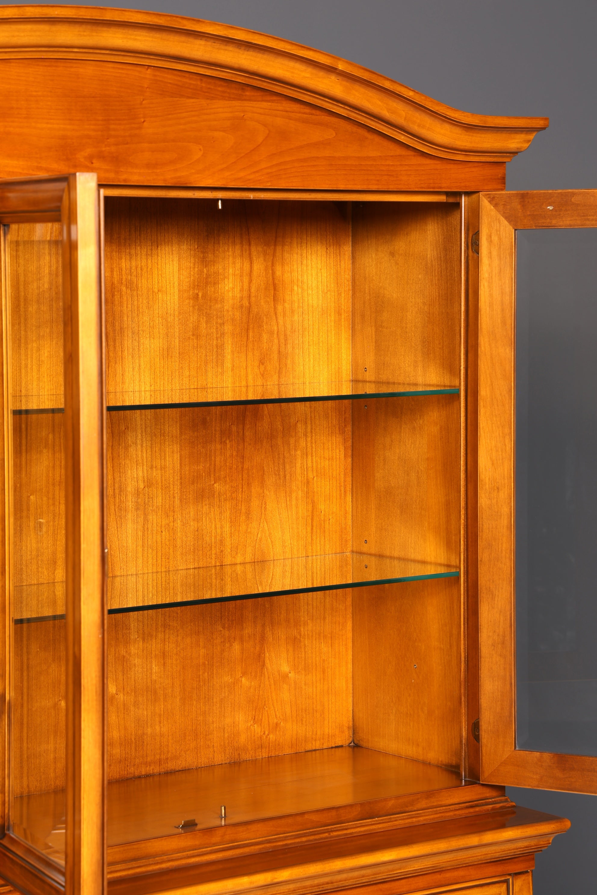Traumhafte Original Selva Vitrine Kirschholz Buffet Bibliothek Antik Stil Schrank Geschirrschrank Italienische Möbel