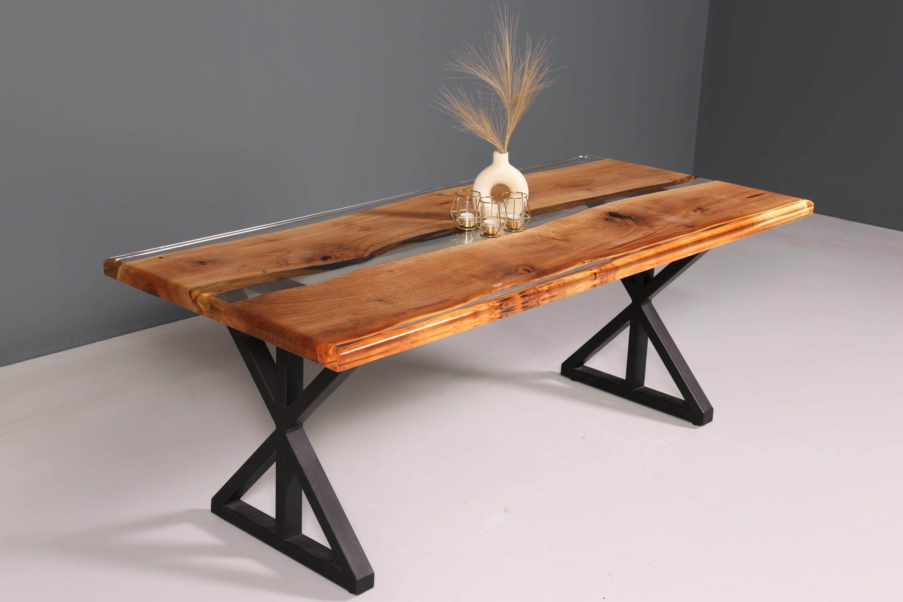 Wunderschöner Epoxidharz Tisch 200-90cm Nussbaum Esszimmer Tisch River Table Küchentisch