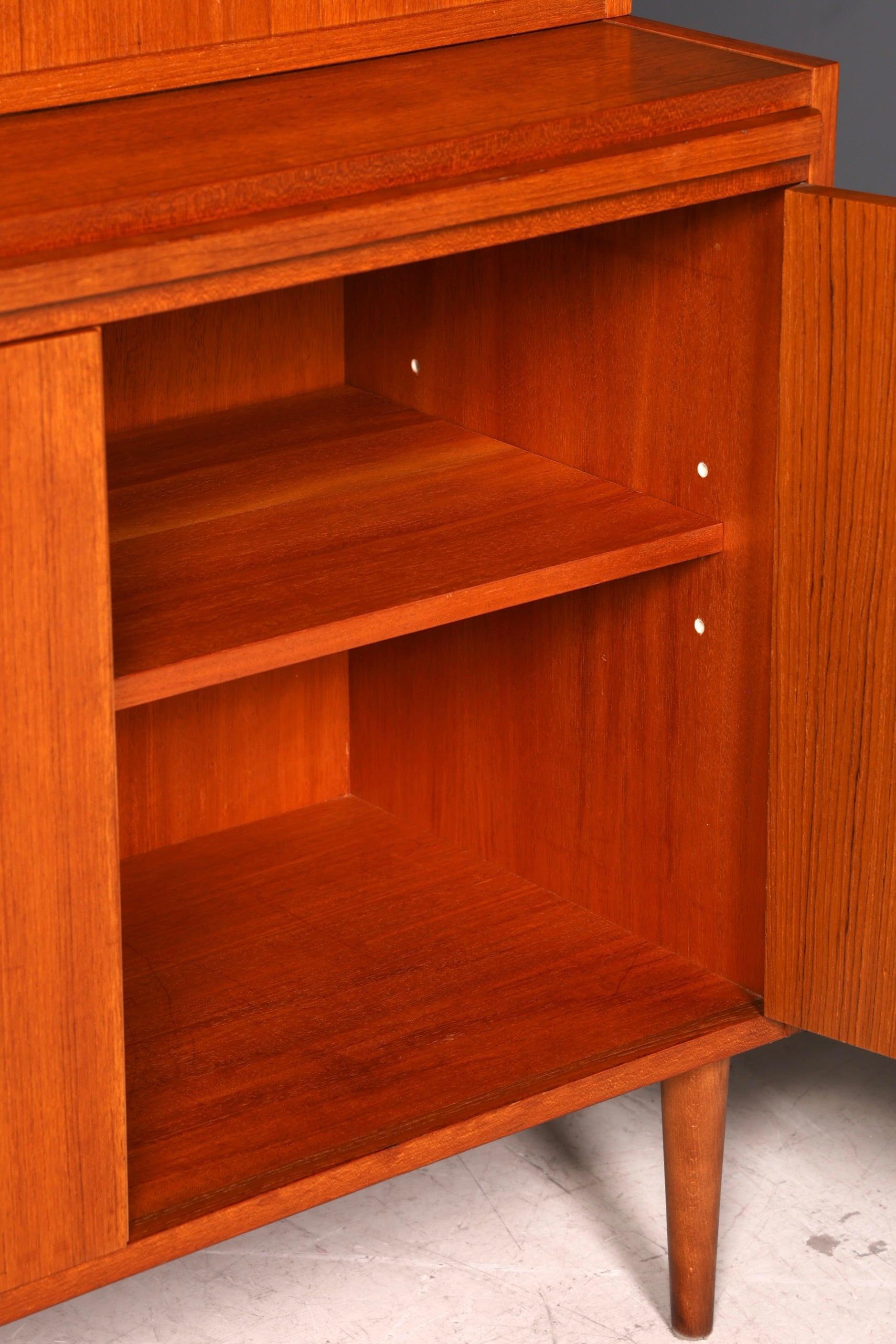 Wunderschöner Mid Century Schrank Bücherregal Vintage Sekretär Highboard Holz Regal