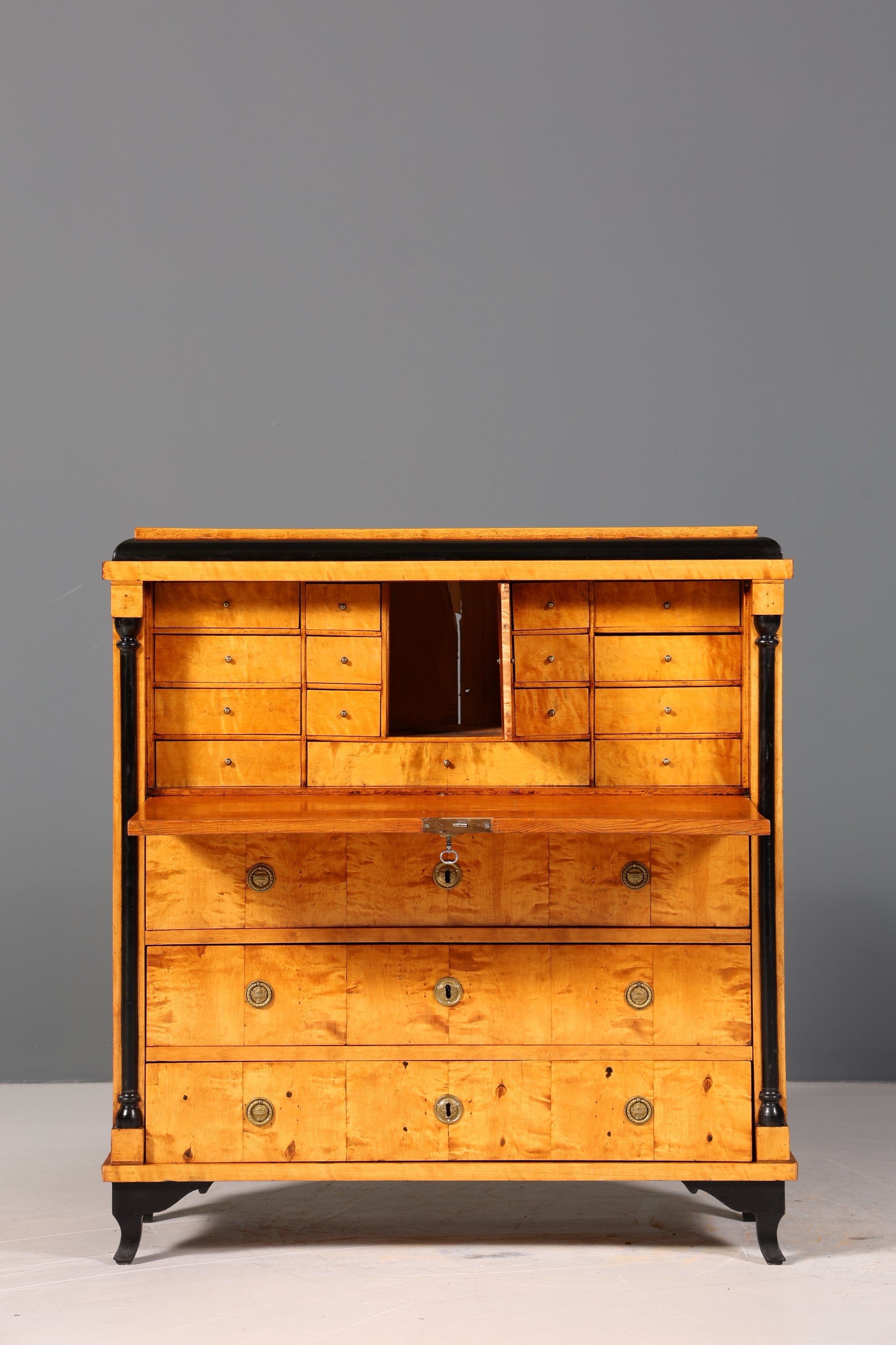 Wunderschöner Original Biedermeier Sekretär um 1860 Kommode Antik Bürokommode