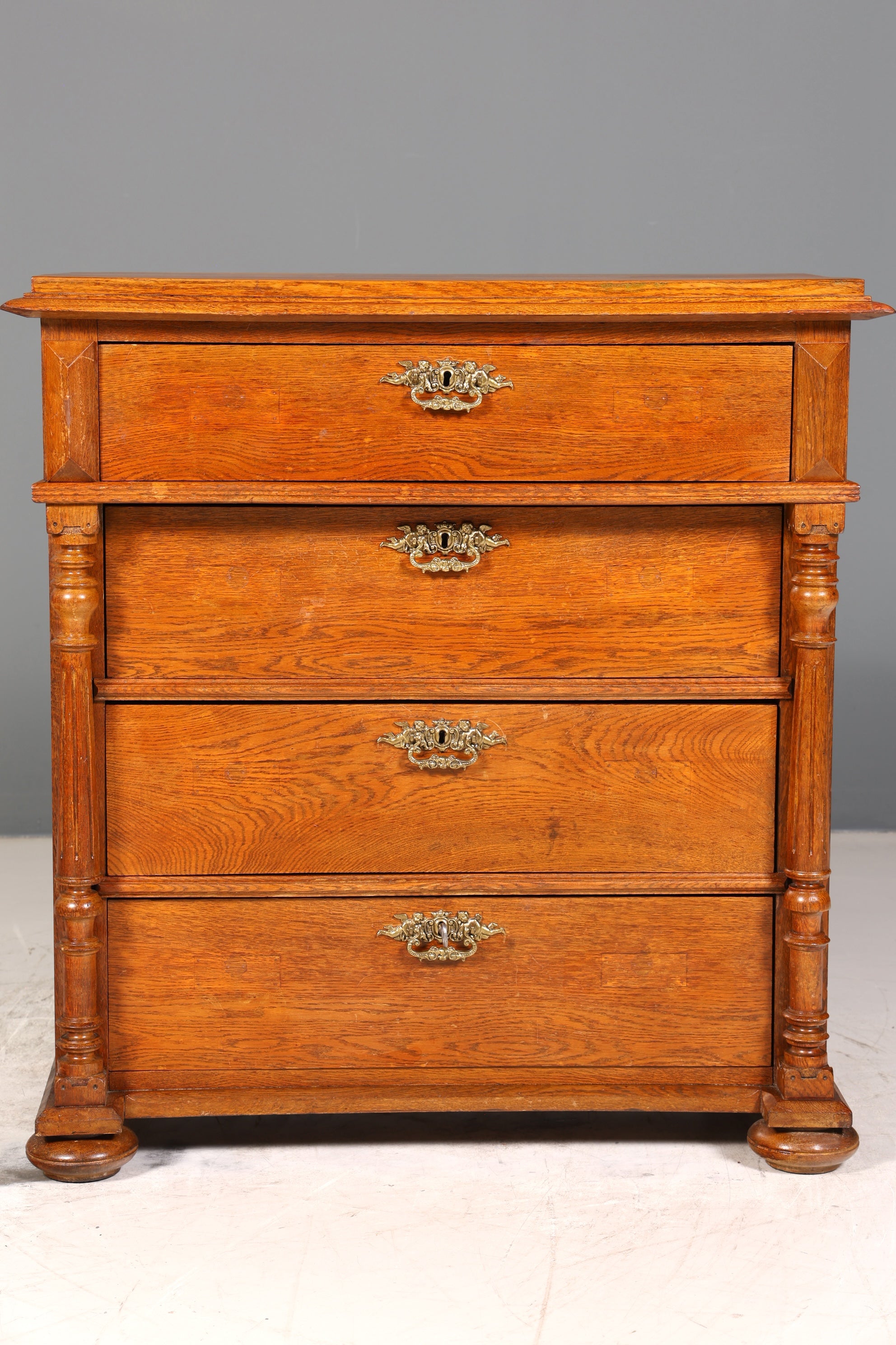 Wunderschöne Gründerzeit Kommode Louis Philippe echt Holz Eiche Schubladen Kommode Sideboard um 1880