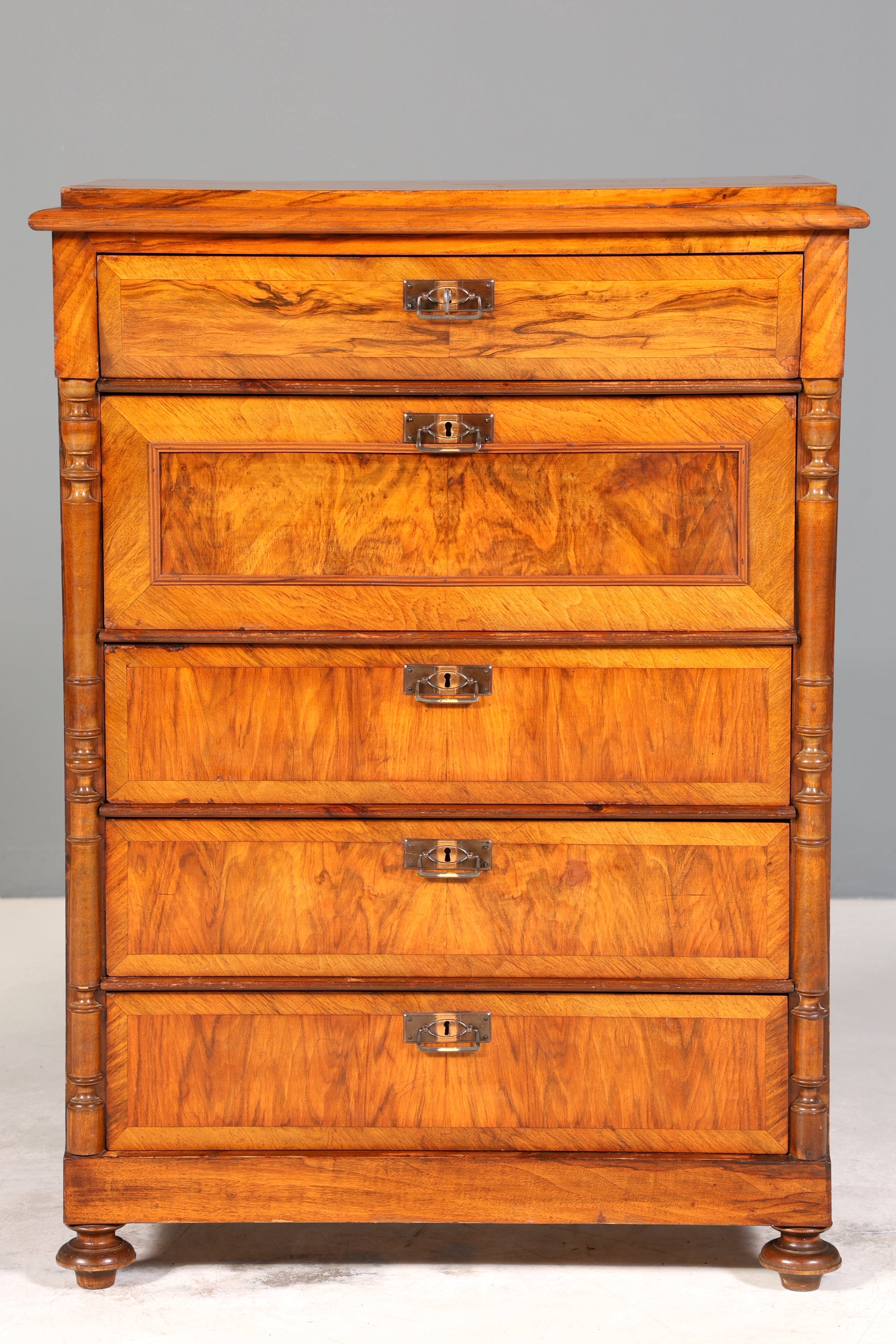 Traumhaftes Gründerzeit Vertiko Jugendstil Schrank Antik Highboard Kommode Schubladenkommode