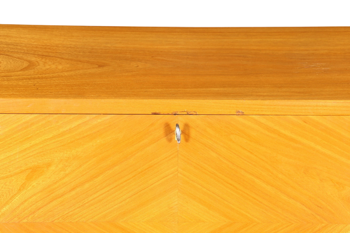 Schlichter Mid Century Sekretär Vintage Schreibmöbel echt Holz Kommode Retro Office Secretary