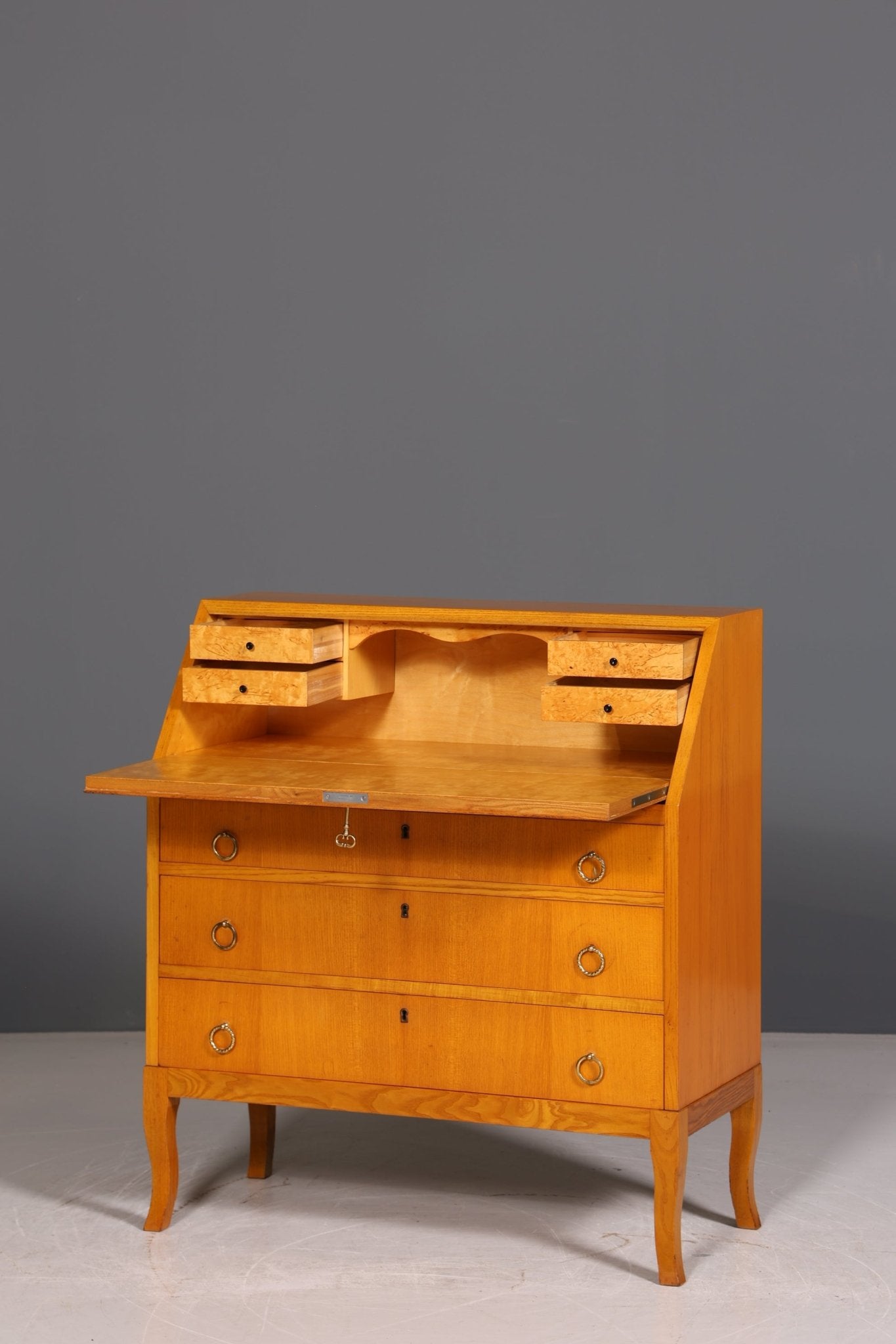 Stilvolle Mid Century Sekretär Danish Design Retro Büro Schrank Vintage Büro Kommode