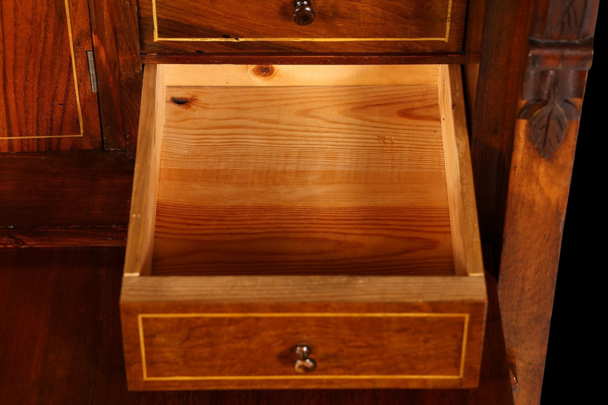 Stilvoller Gründerzeit Sekretär Vertiko Highboard Louis Philippe Kommode um 1880