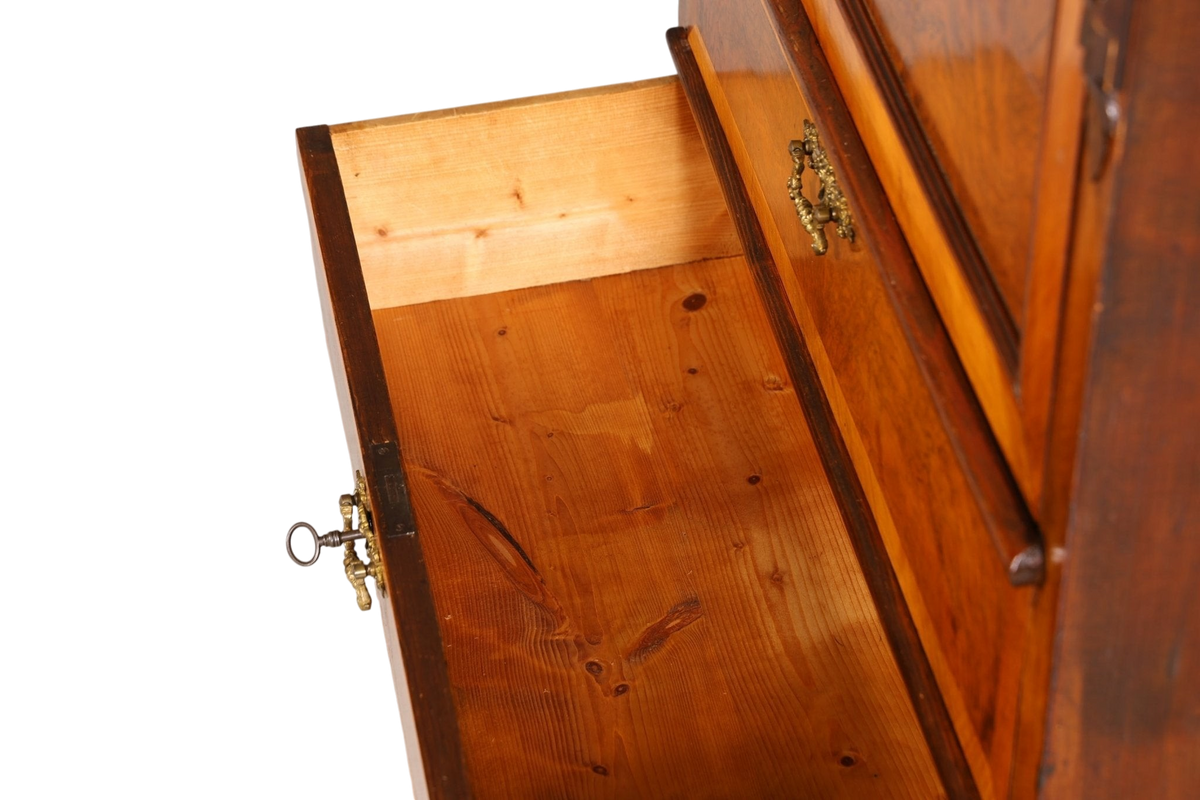 Stilvoller Gründerzeit Sekretär Vertiko Highboard Louis Philippe Kommode um 1880