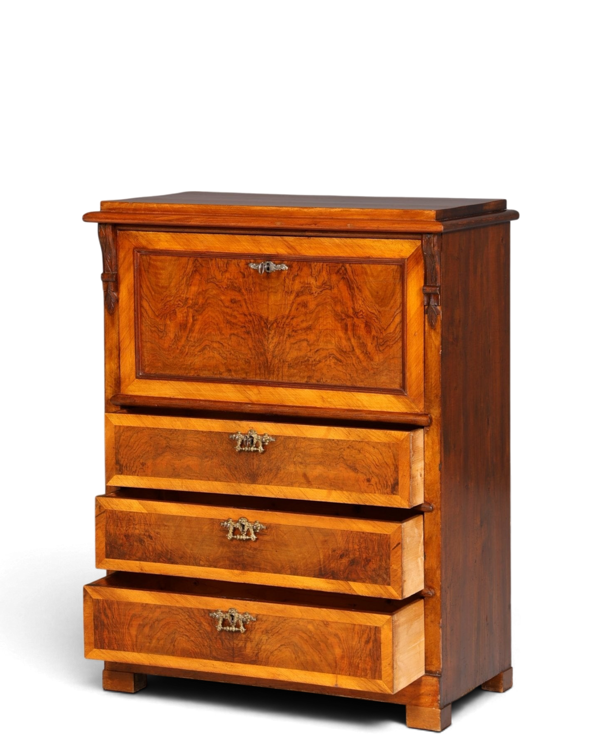 Stilvoller Gründerzeit Sekretär Vertiko Highboard Louis Philippe Kommode um 1880