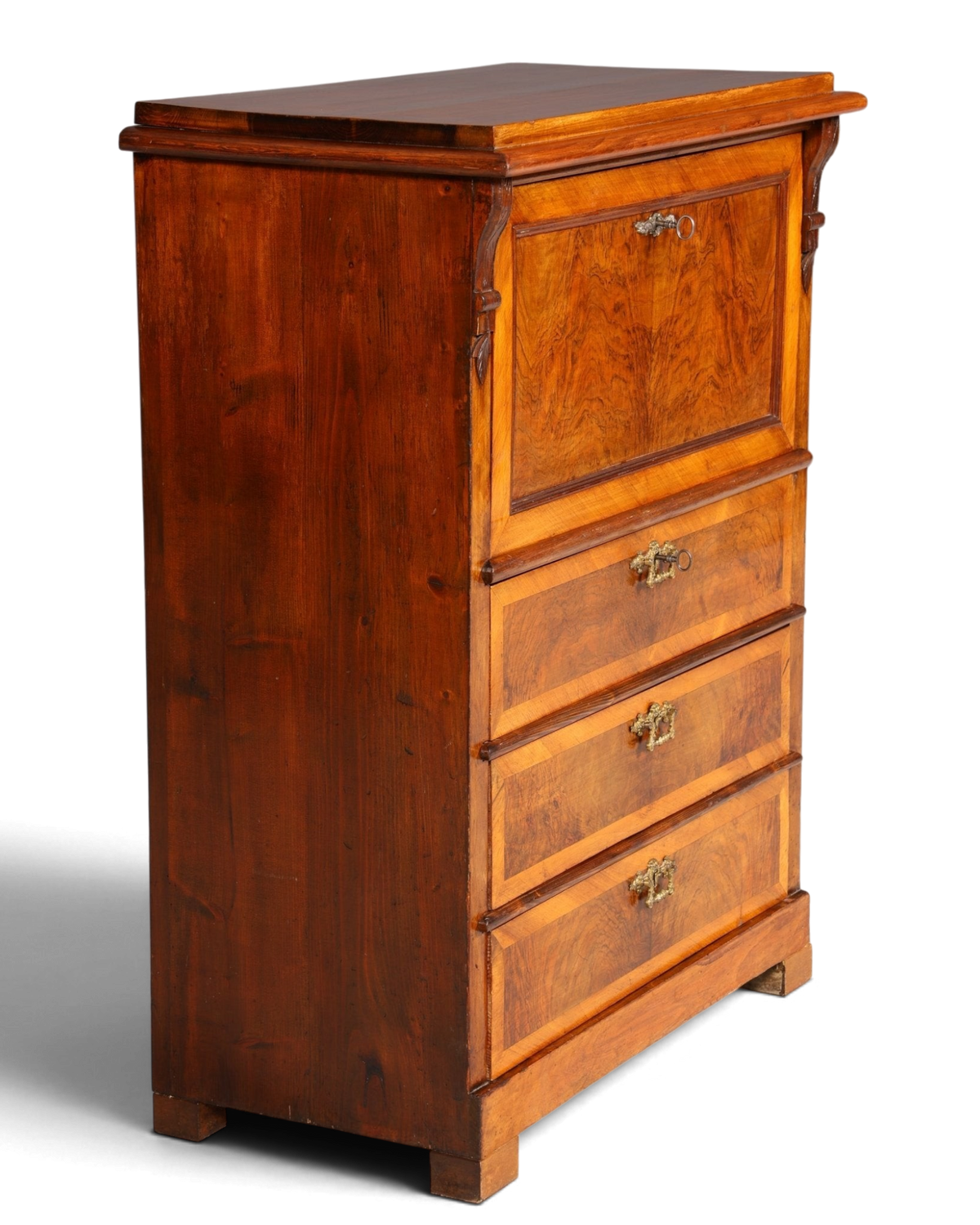 Stilvoller Gründerzeit Sekretär Vertiko Highboard Louis Philippe Kommode um 1880