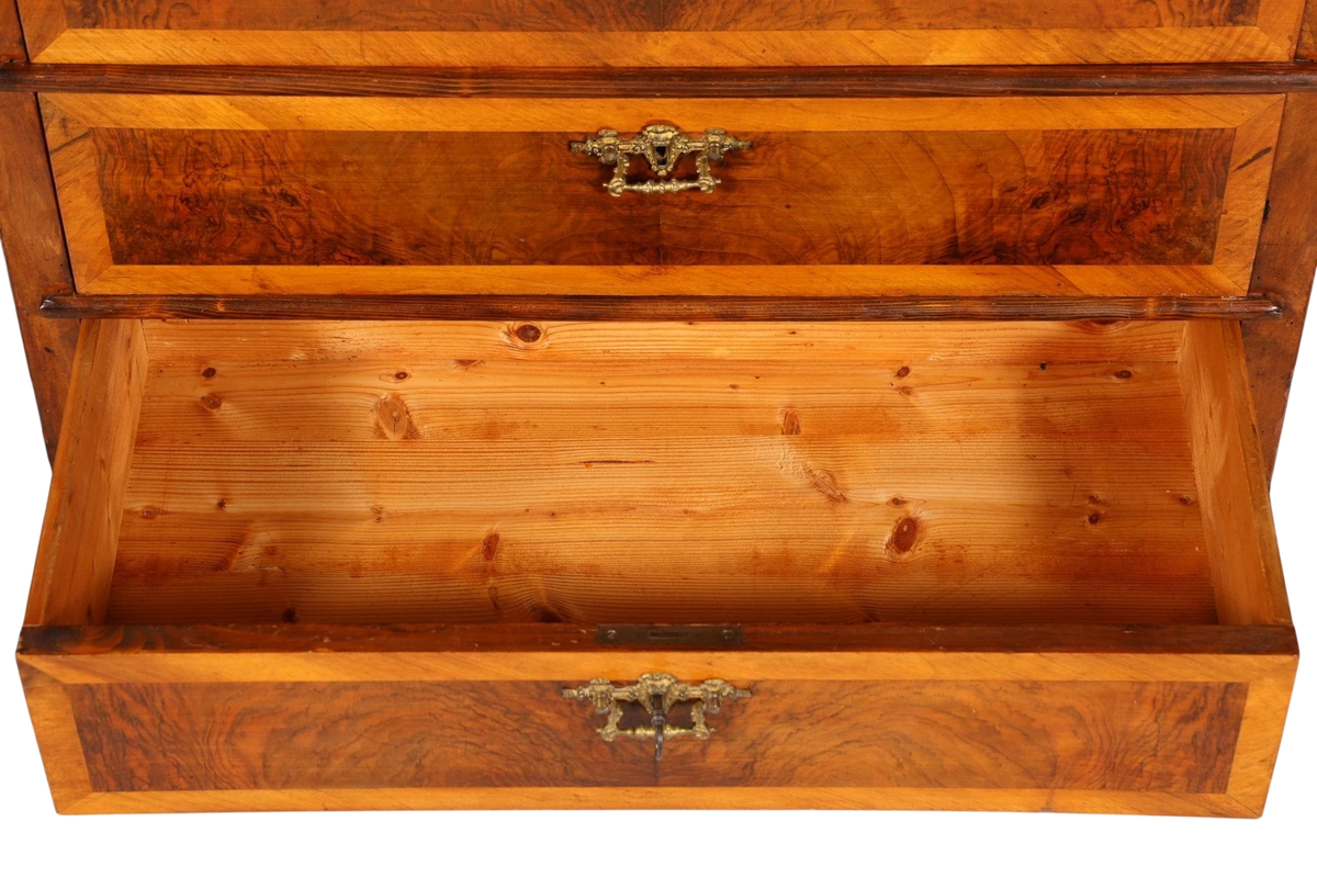 Stilvoller Gründerzeit Sekretär Vertiko Highboard Louis Philippe Kommode um 1880