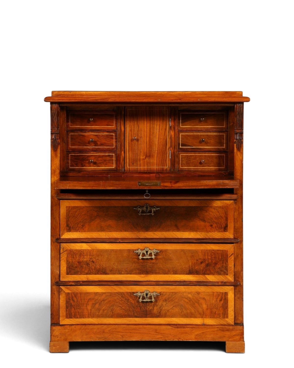Stilvoller Gründerzeit Sekretär Vertiko Highboard Louis Philippe Kommode um 1880