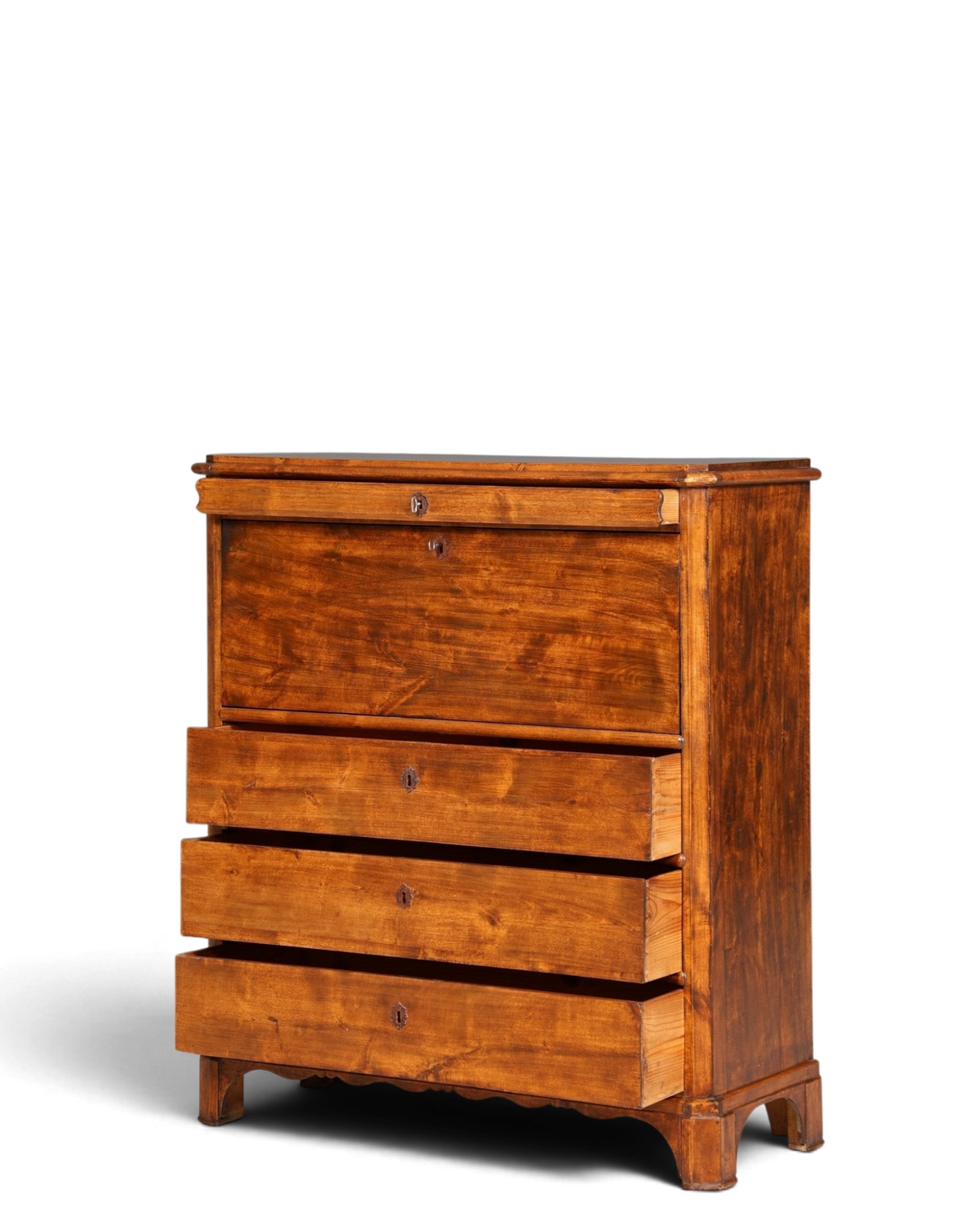 Stilvoller Louis Philippe Sekretär Vertiko Gründerzeit Kommode um 1880 Schreibkommode