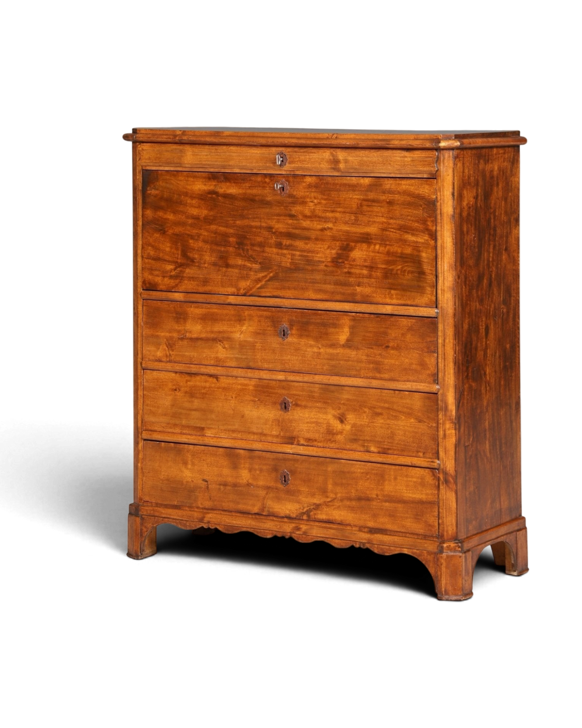 Stilvoller Louis Philippe Sekretär Vertiko Gründerzeit Kommode um 1880 Schreibkommode