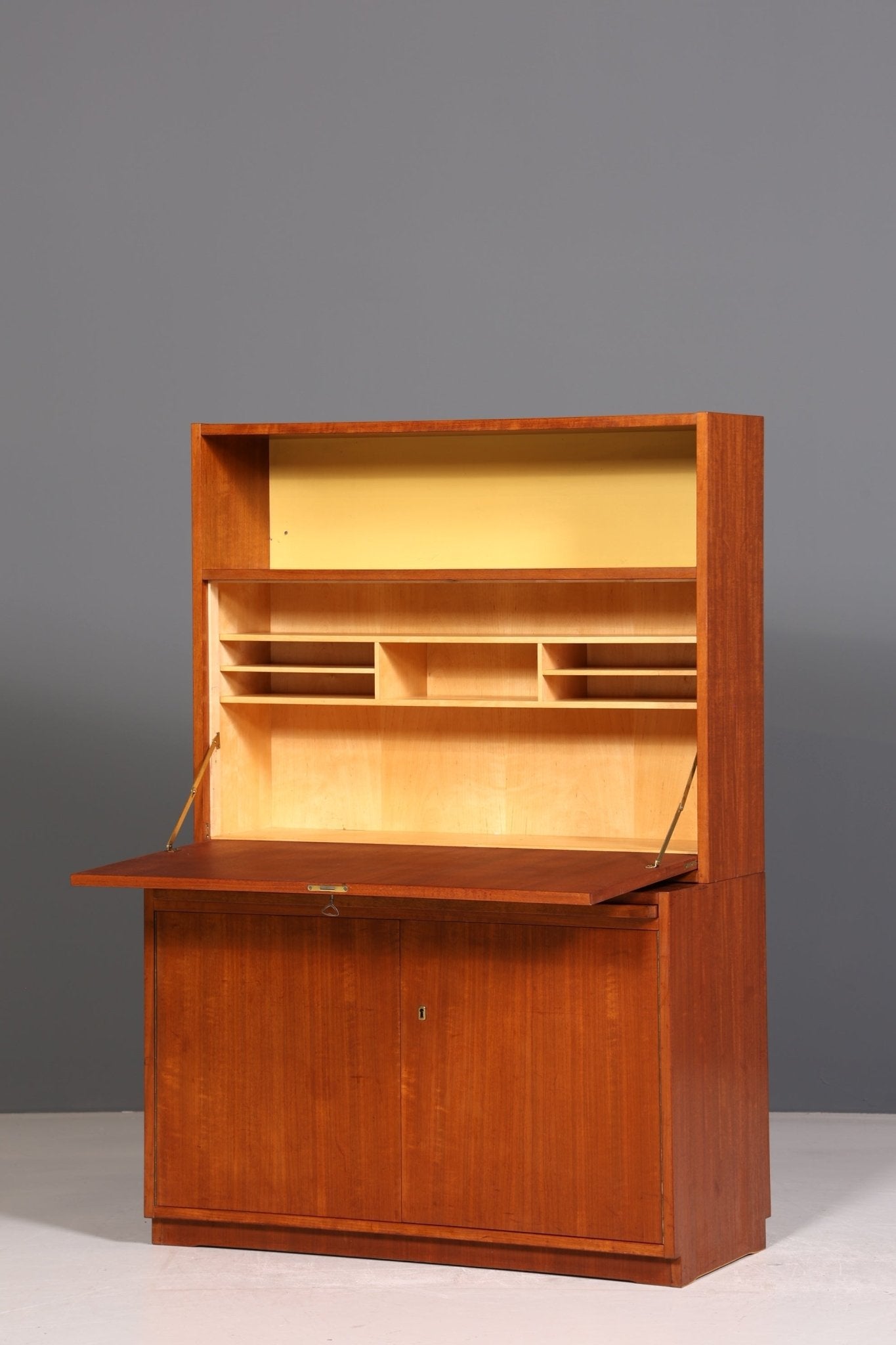 Wunderschöner Mid Century Schrank Vintage Highboard Sekretär Holz Regal Retro Vertiko 60s