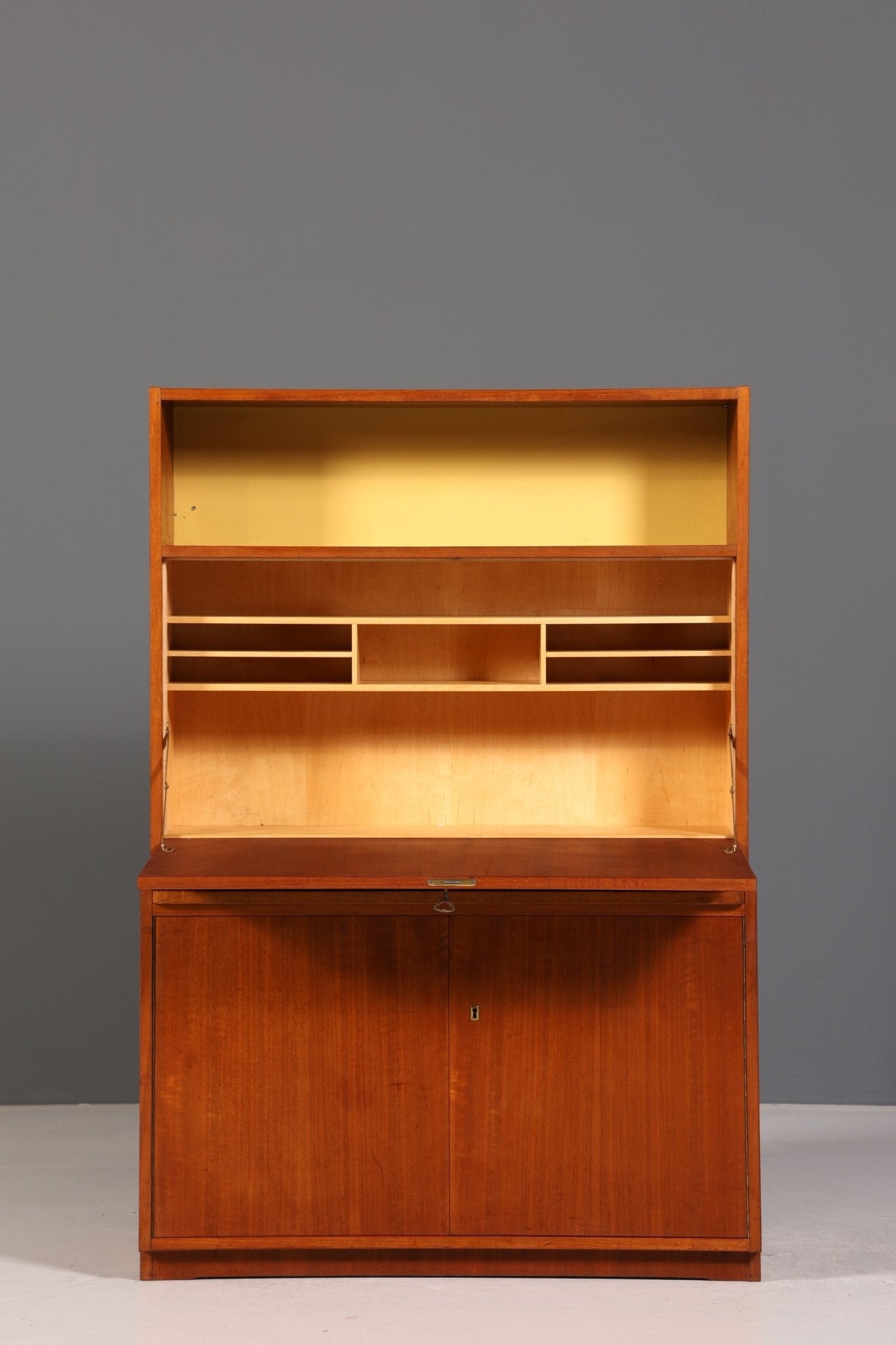 Wunderschöner Mid Century Schrank Vintage Highboard Sekretär Holz Regal Retro Vertiko 60s