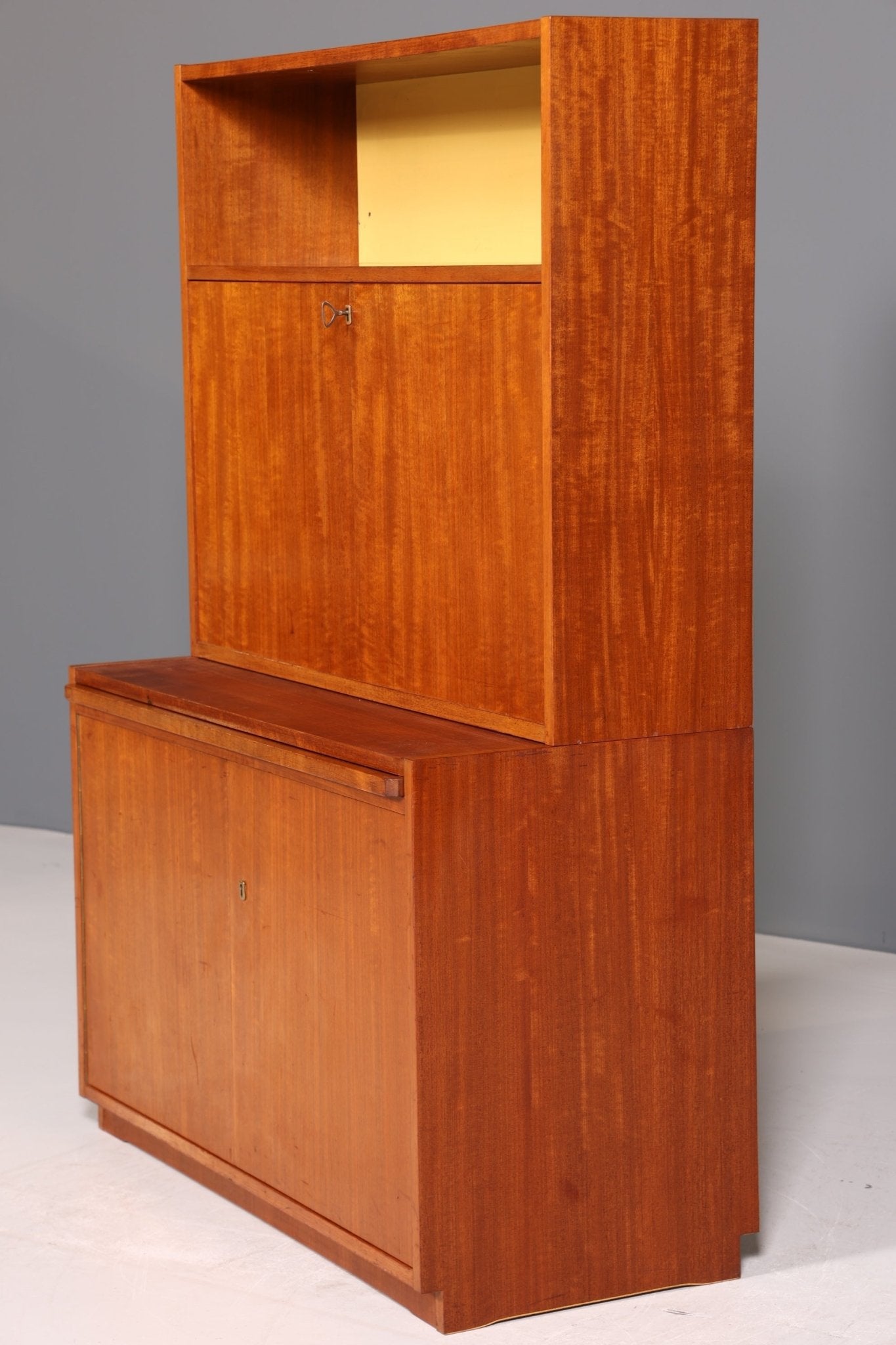 Wunderschöner Mid Century Schrank Vintage Highboard Sekretär Holz Regal Retro Vertiko 60s