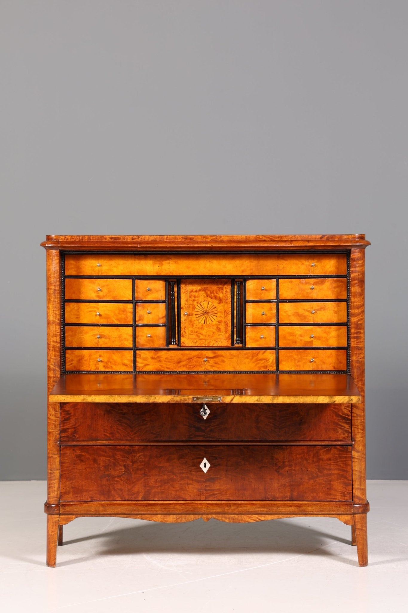 Wunderschöner Original Biedermeier Sekretär um 1860 Kommode Antik Bürokommode
