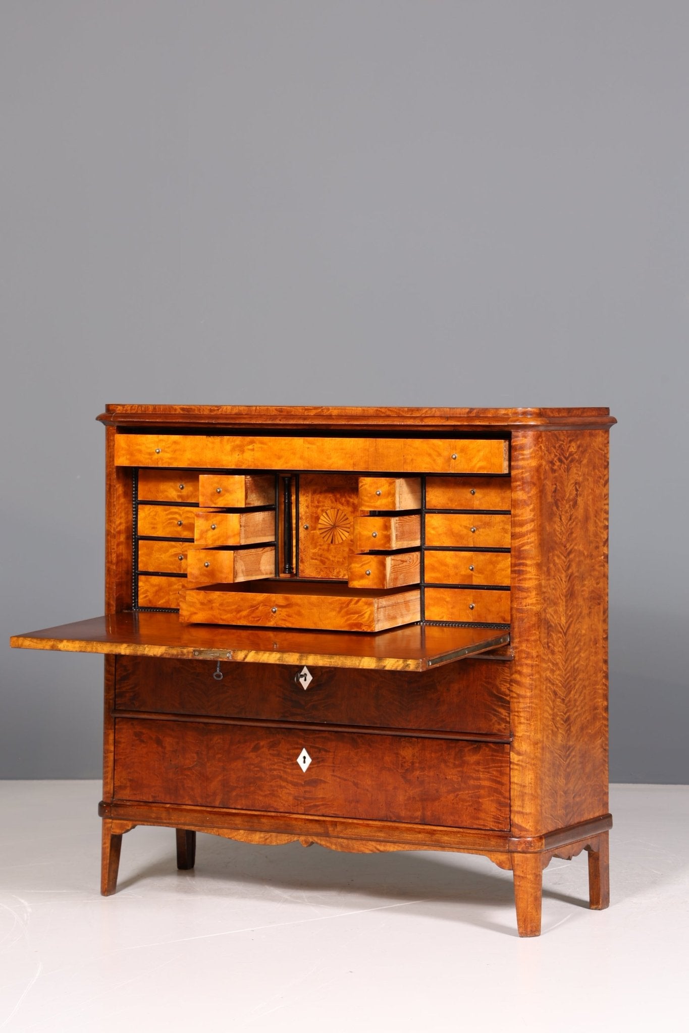 Wunderschöner Original Biedermeier Sekretär um 1860 Kommode Antik Bürokommode