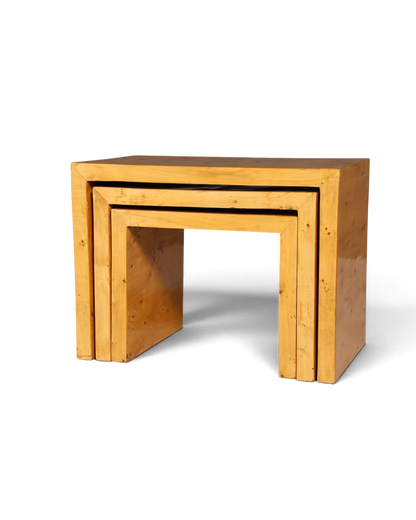 Stilvolle Art Deco Design Beistelltische Kult Birke 3er Satz