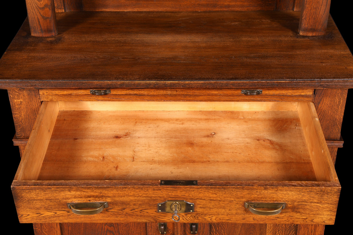 Wunderschönes Jugendstil Sideboard Antik Eiche Kredenz Buffet Anrichte Schrank Kommode